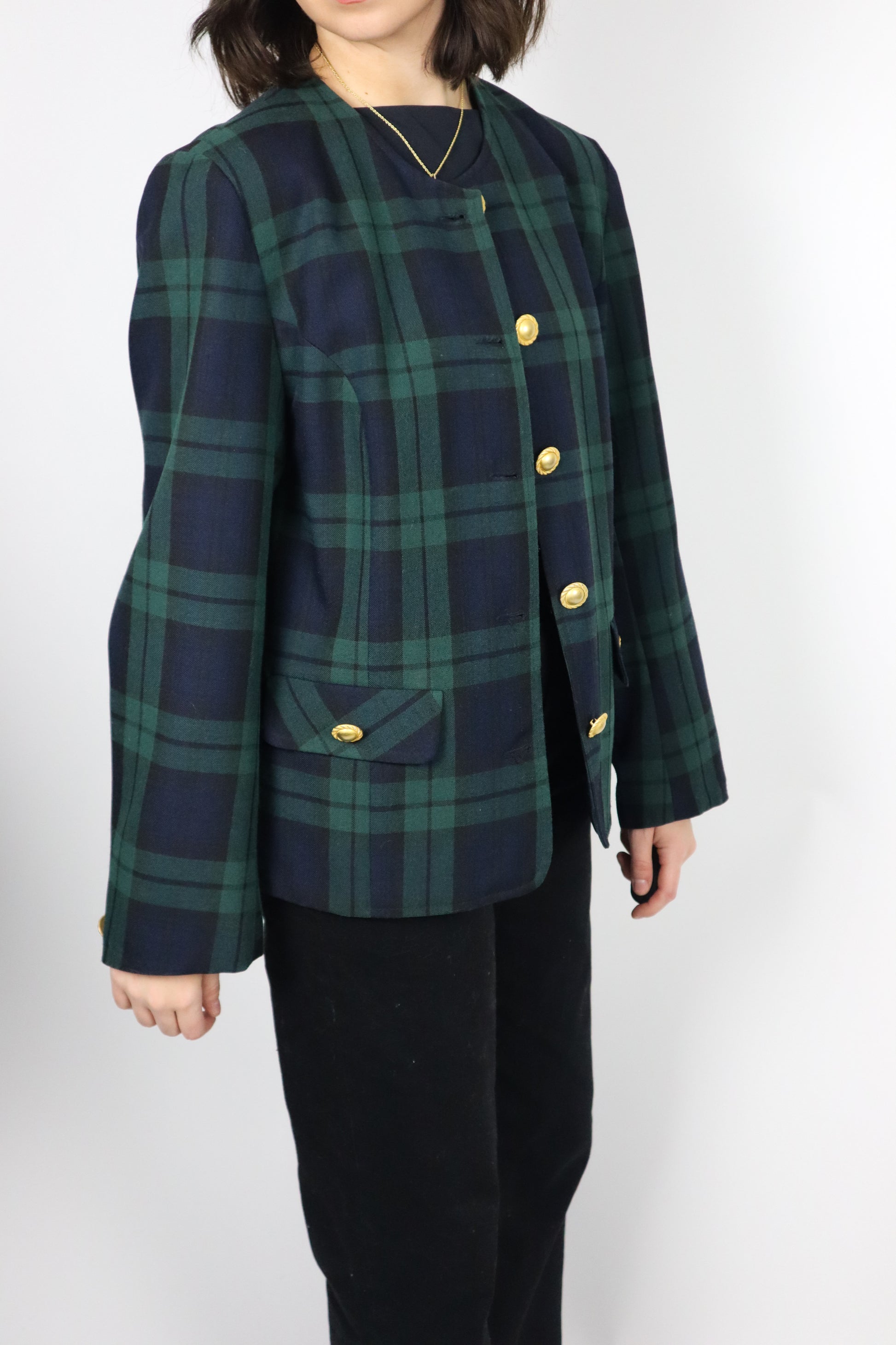 Made in the UK x Plaid Blazer (M/L)