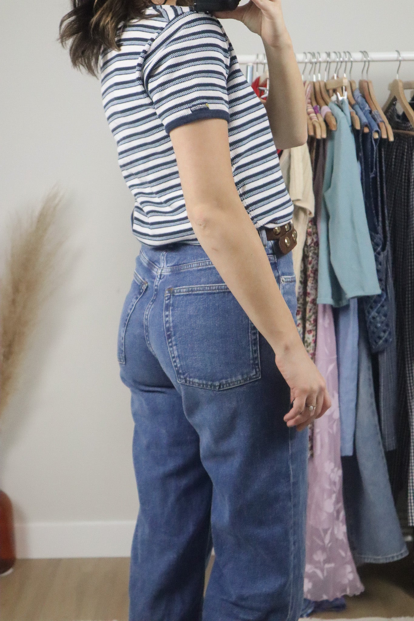 Vintage x Striped Textured T-Shirt (M)