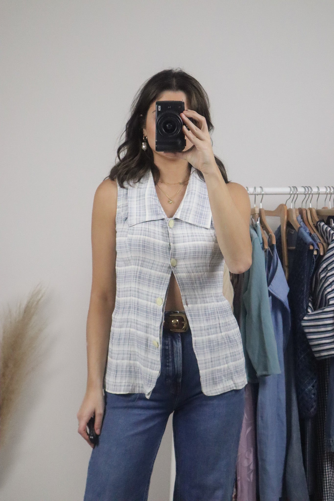 Made in Canada x Vintage x Plaid Collared Tank (6)