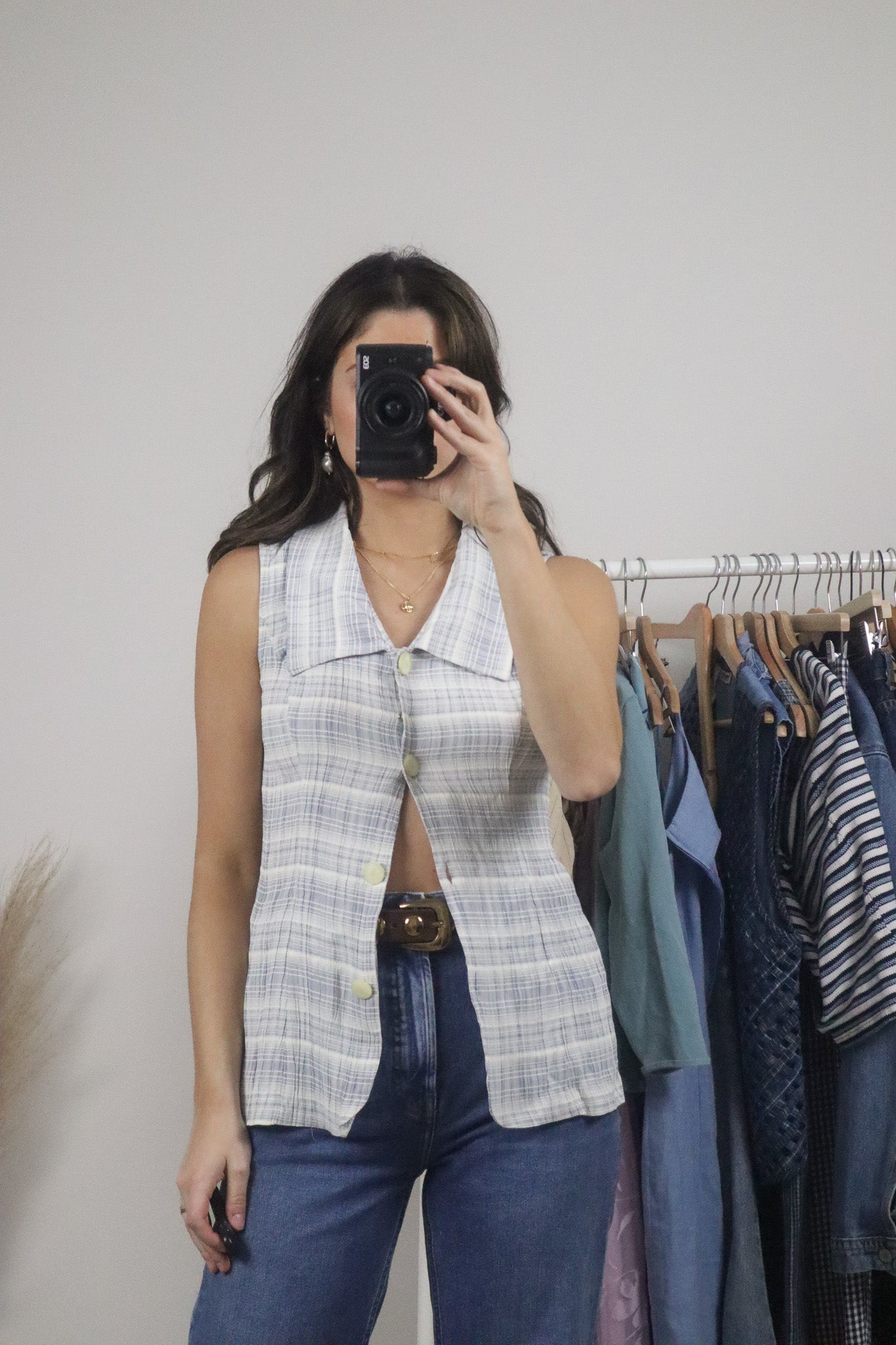Made in Canada x Vintage x Plaid Collared Tank (6)