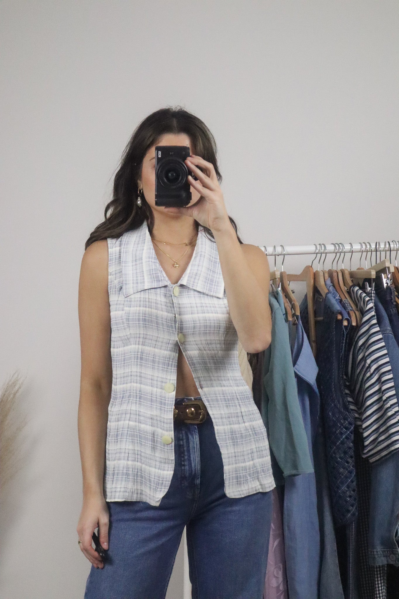 Made in Canada x Vintage x Plaid Collared Tank (6)