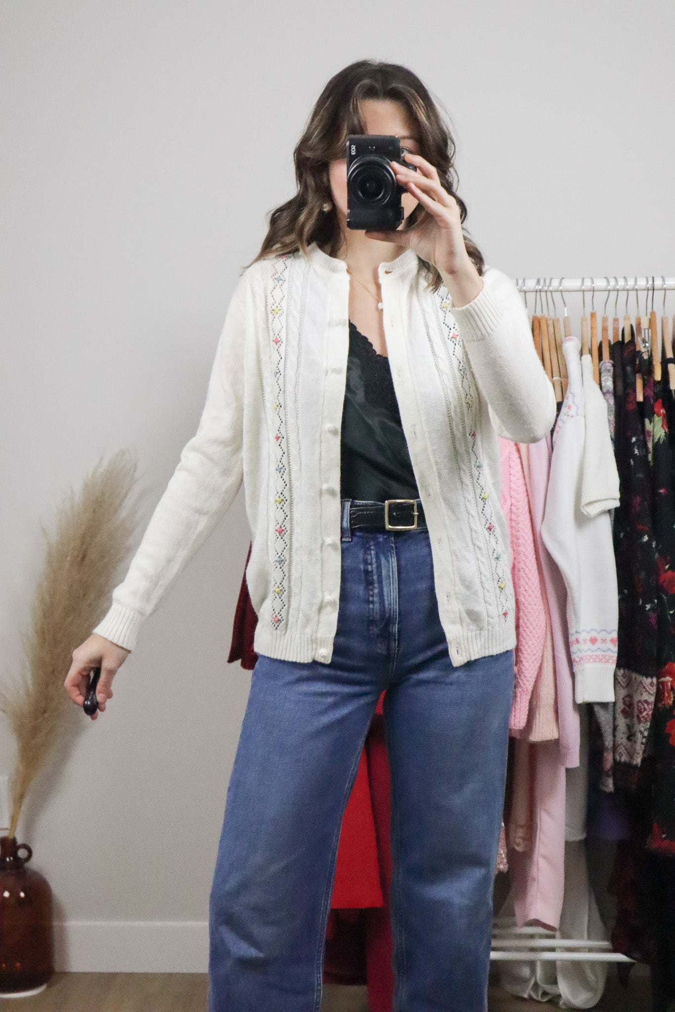 Vintage x Embroidered Cardigan (S)