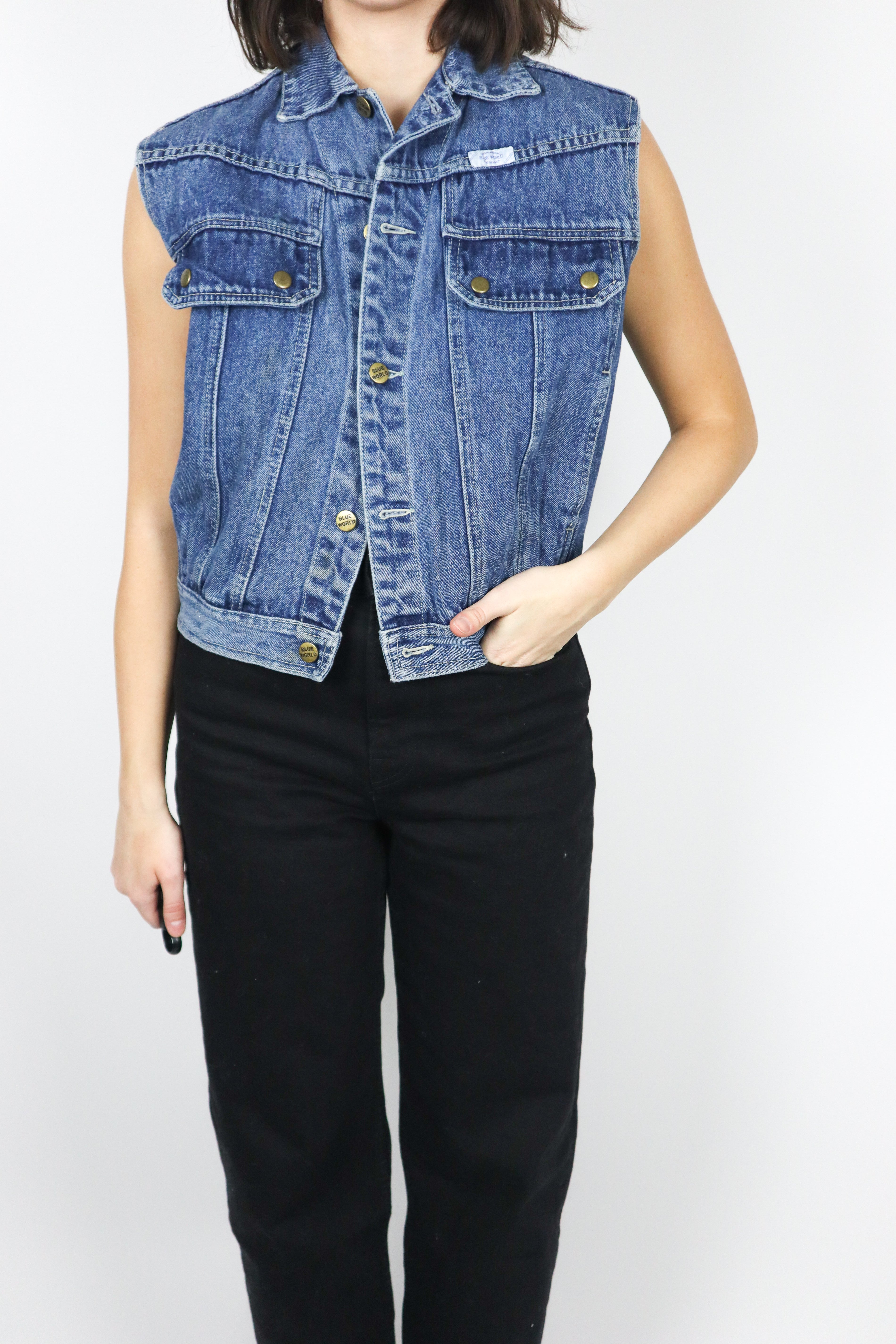 VIntage x Denim Vest (S/M)