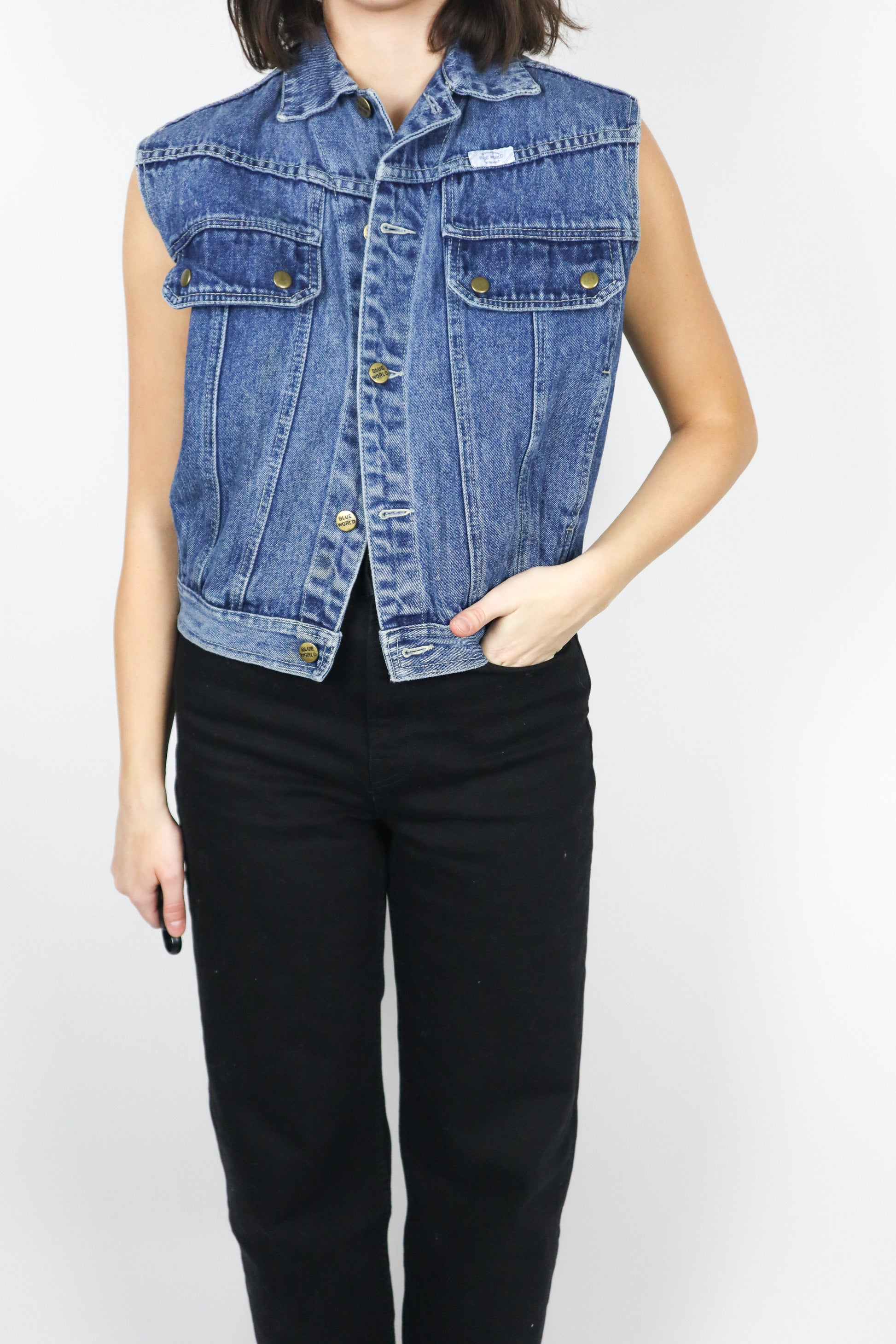 VIntage x Denim Vest (S/M)