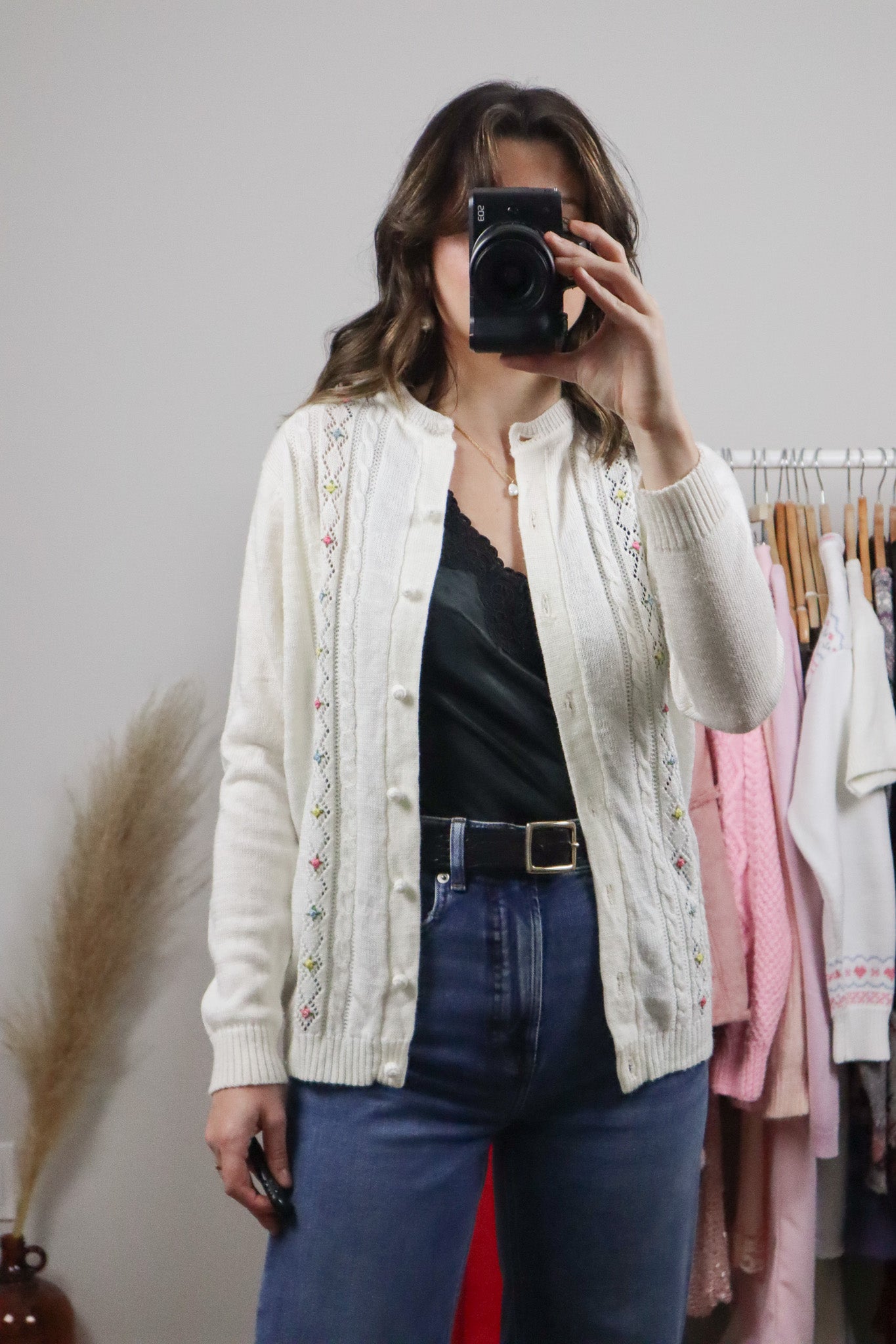 Vintage x Embroidered Cardigan (S)