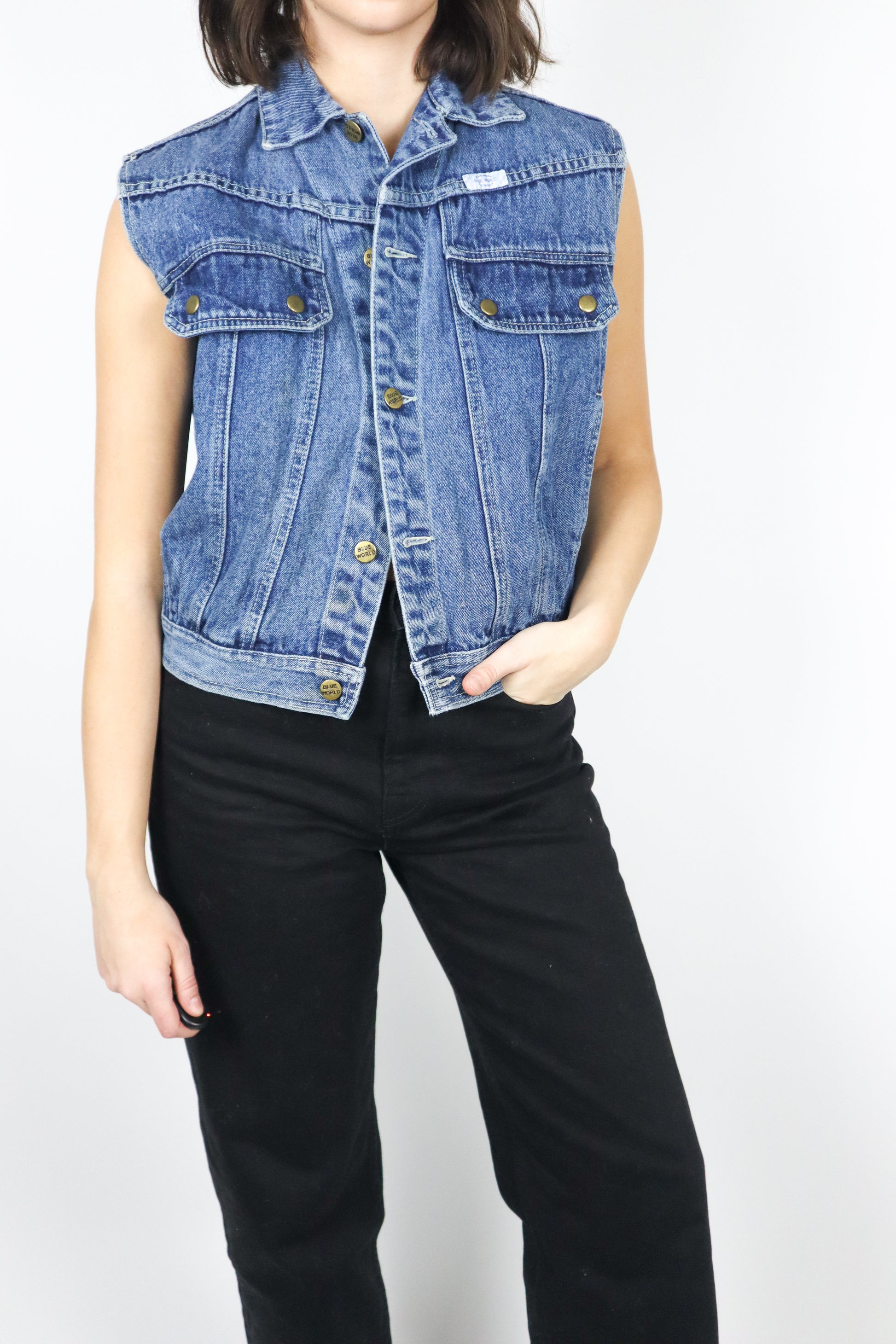 VIntage x Denim Vest (S/M)