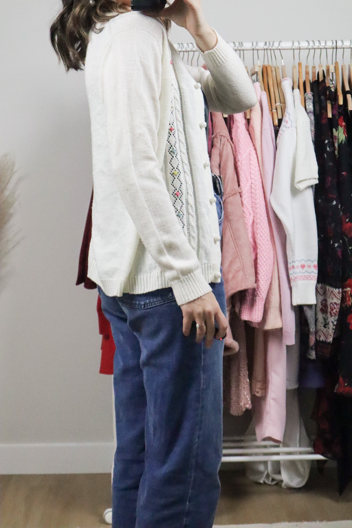 Vintage x Embroidered Cardigan (S)