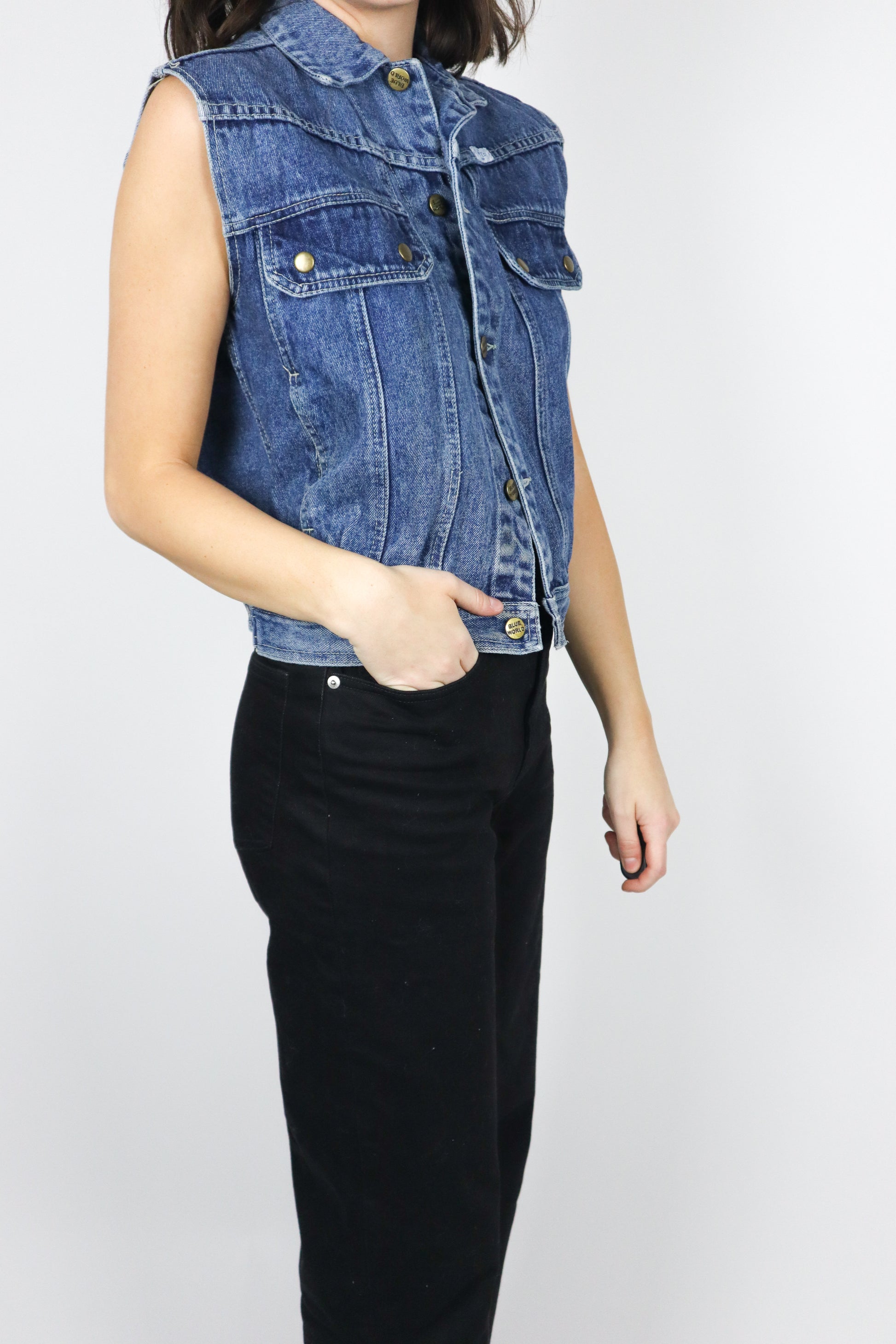 VIntage x Denim Vest (S/M)
