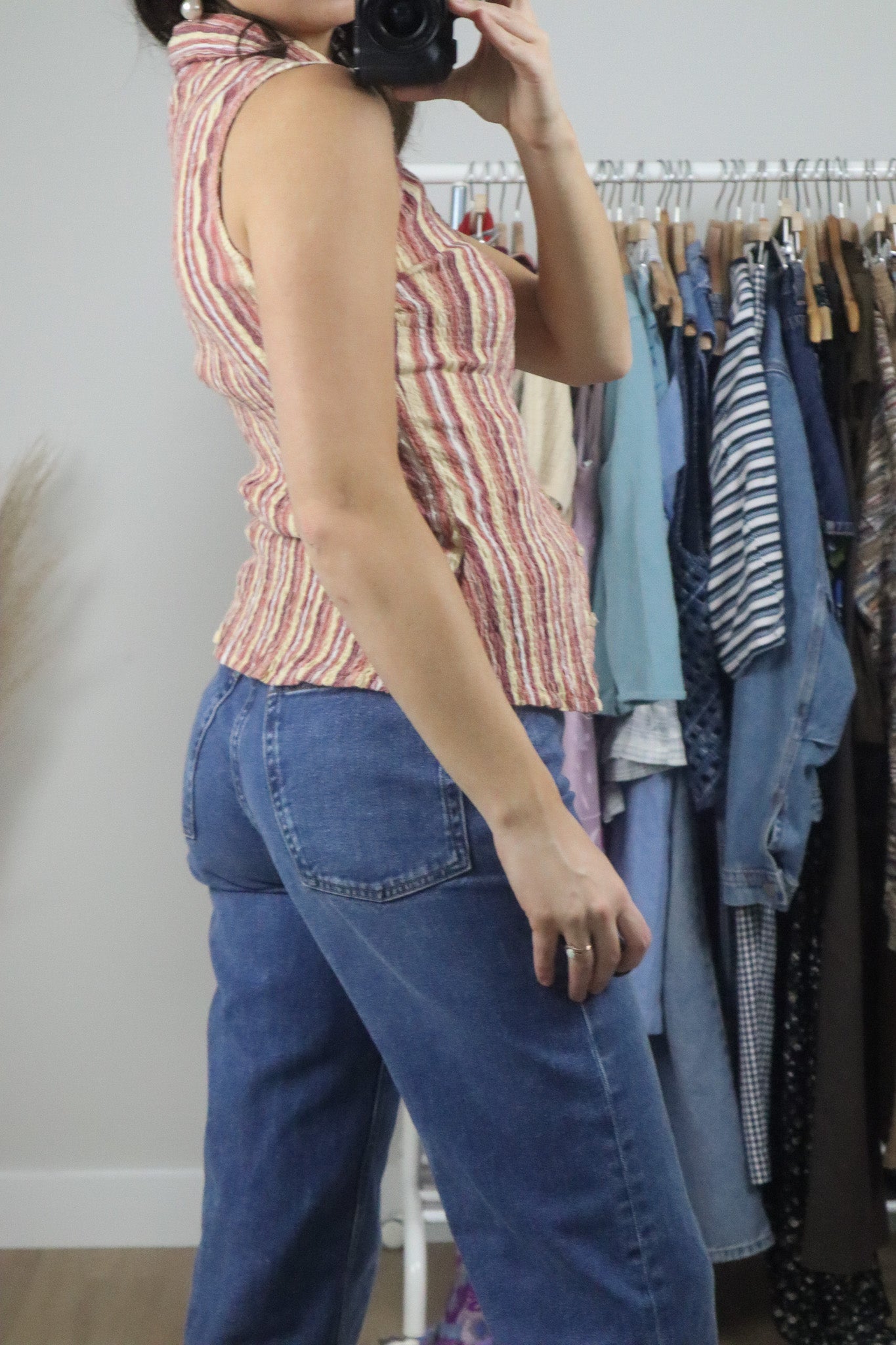 Vintage x Striped Collared Tank (S)
