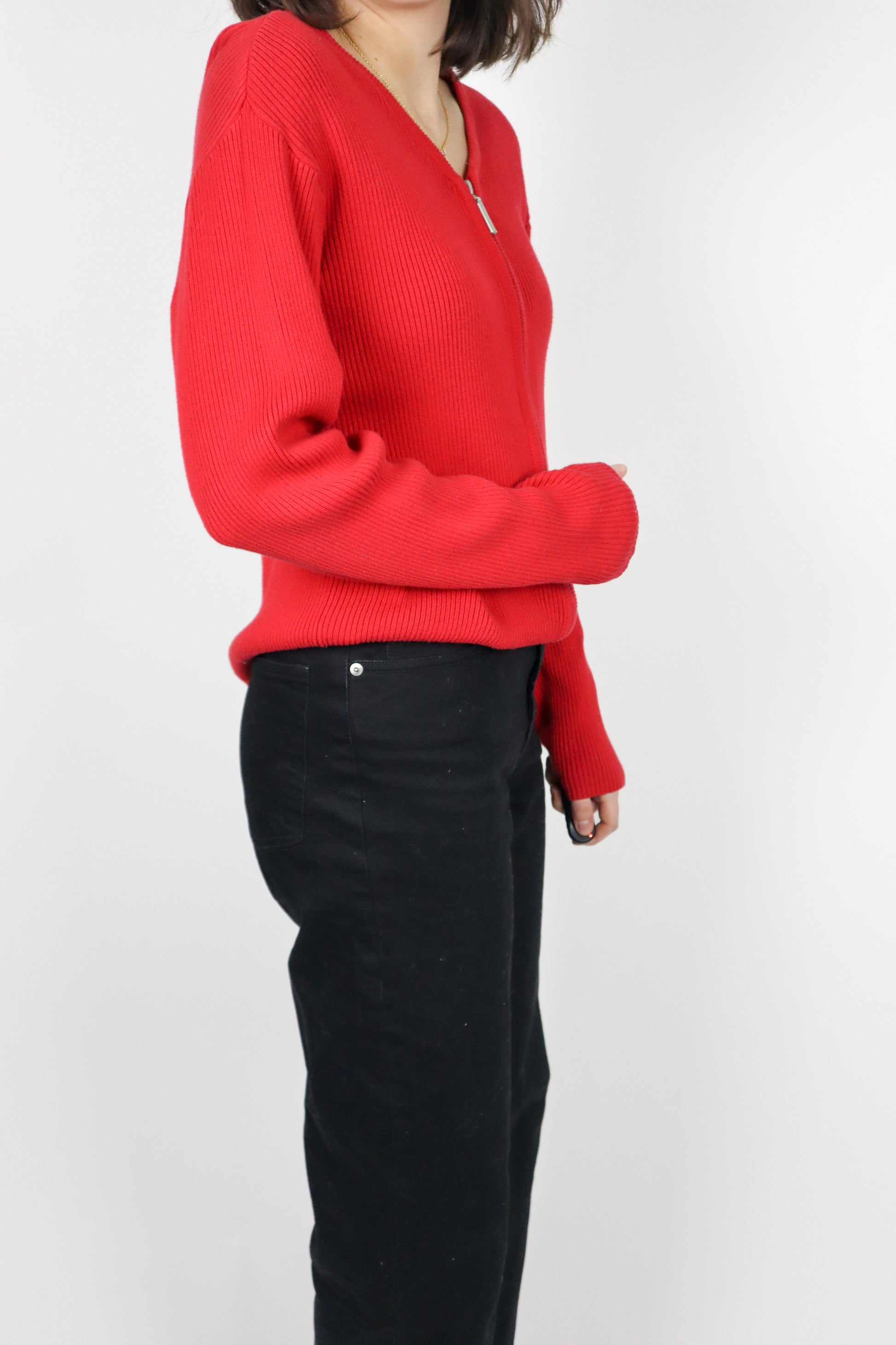Vintage x Zip Up Cardigan (M)