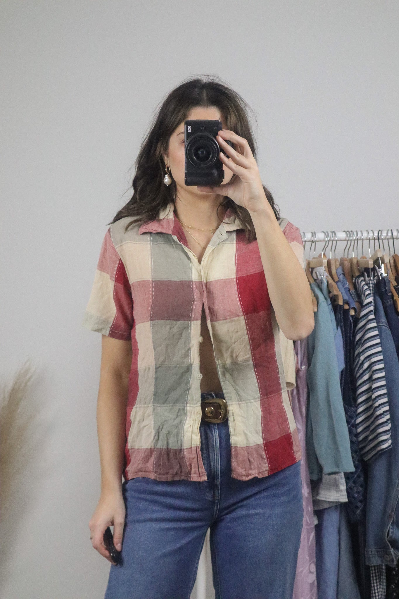 Vintage x Cotton Short-Sleeve Blouse (S)