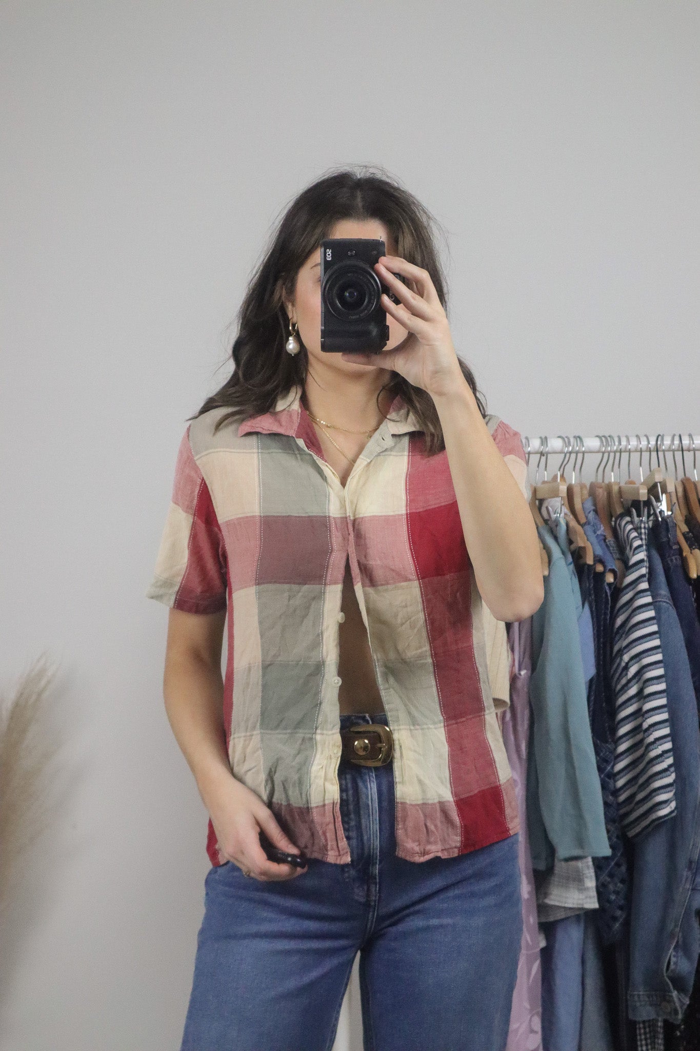 Vintage x Cotton Short-Sleeve Blouse (S)