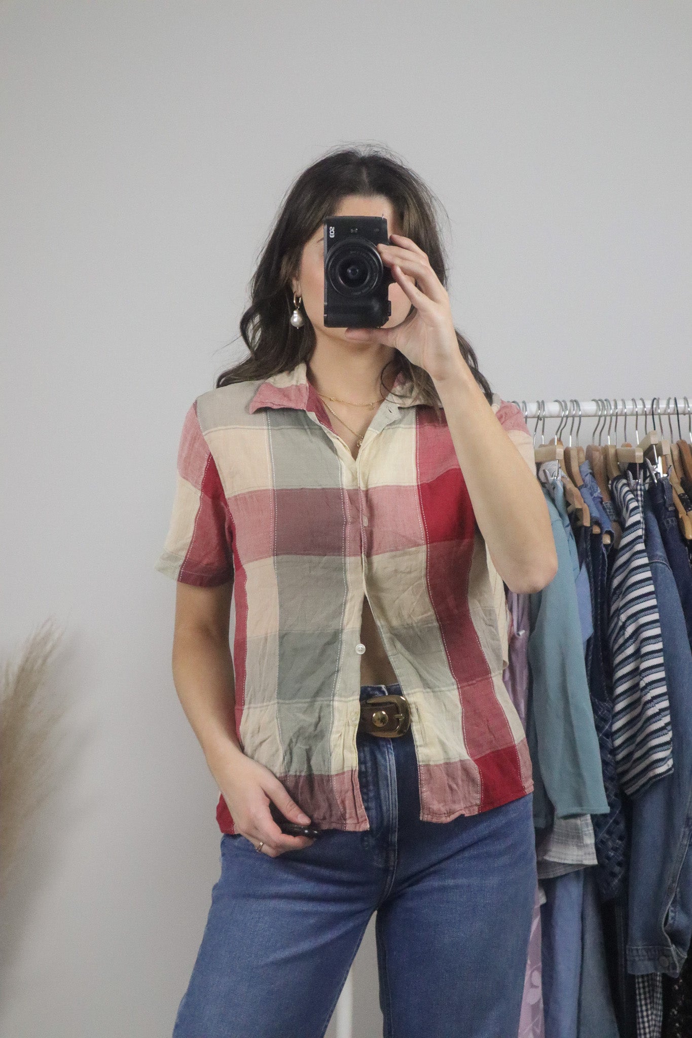 Vintage x Cotton Short-Sleeve Blouse (S)