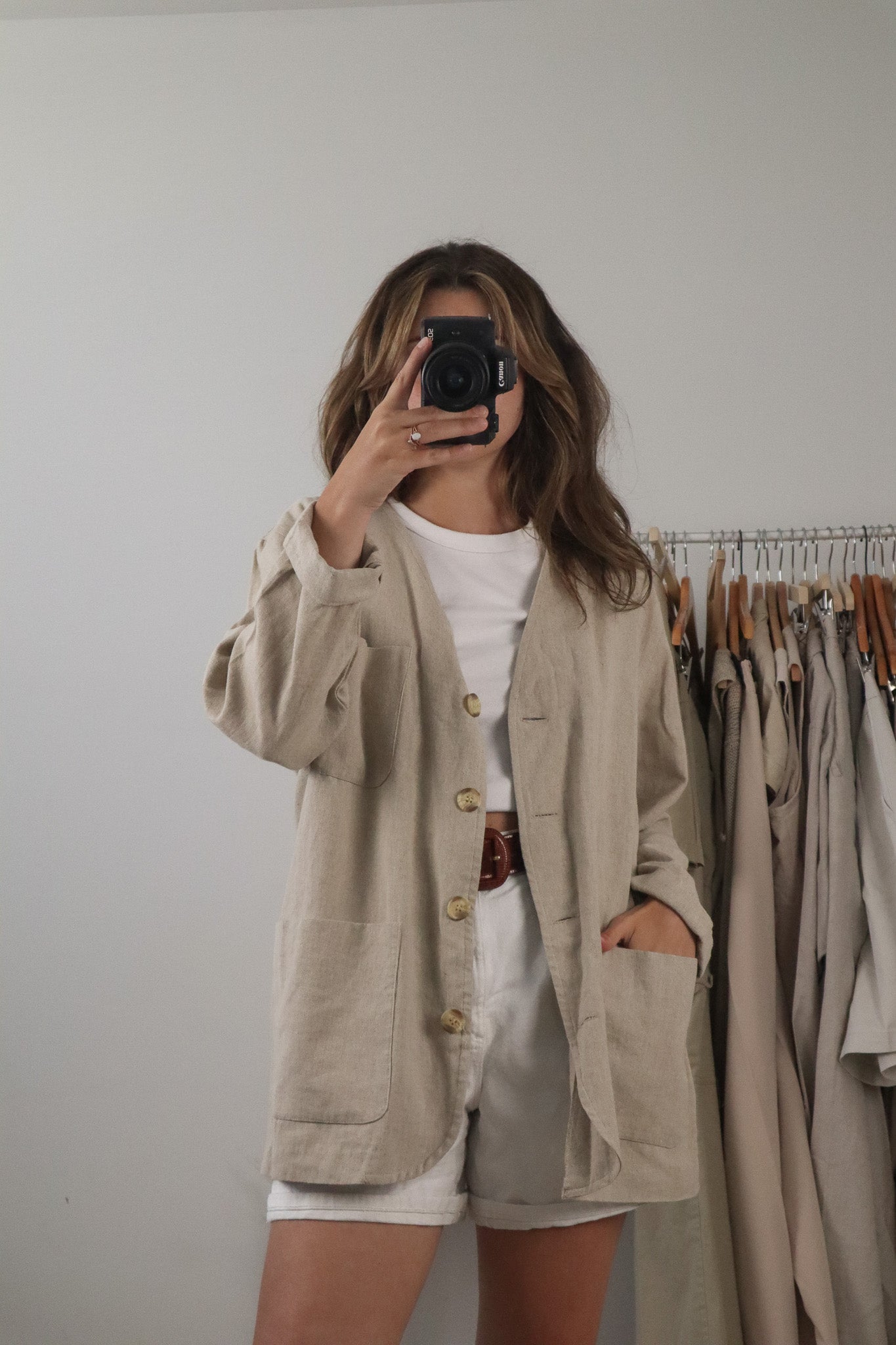 Vintage x Linen Blend Jacket (M/L)