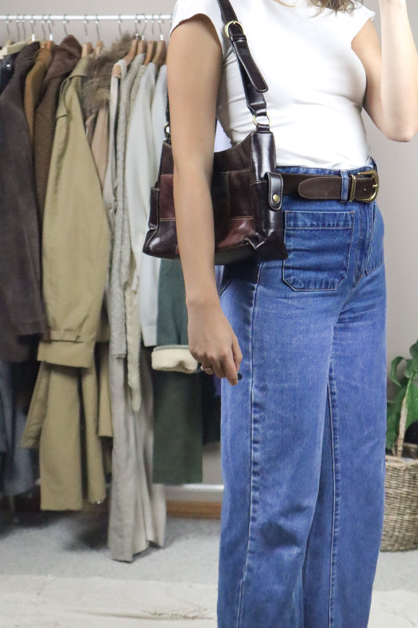Vintage x Leather Patchwork Purse