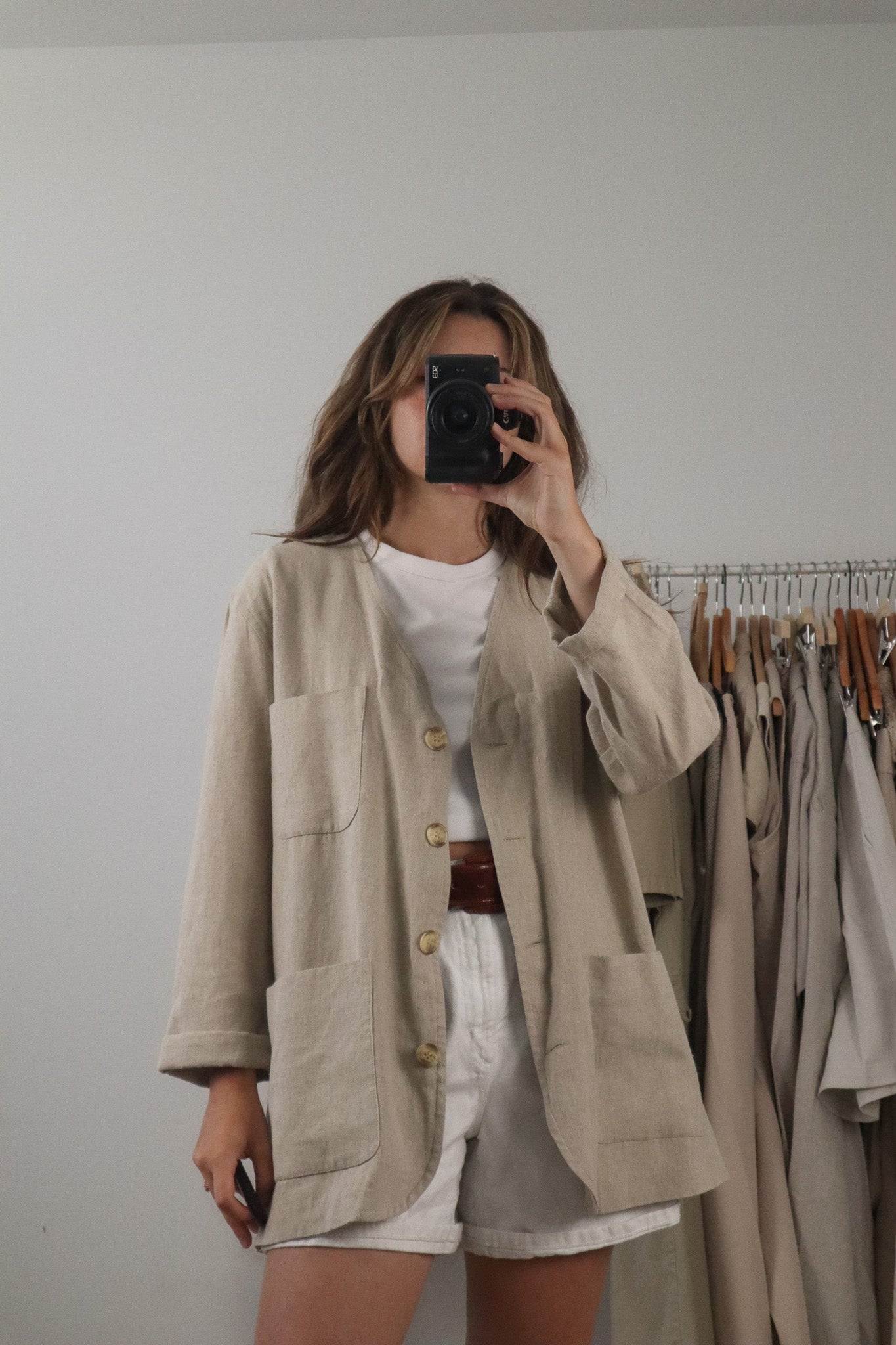 Vintage x Linen Blend Jacket (M/L)