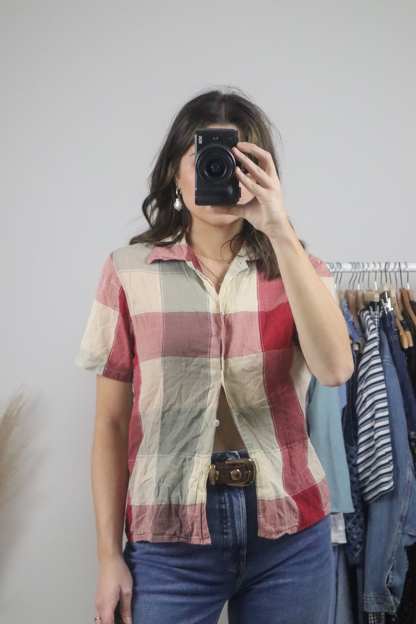 Vintage x Cotton Short-Sleeve Blouse (S)