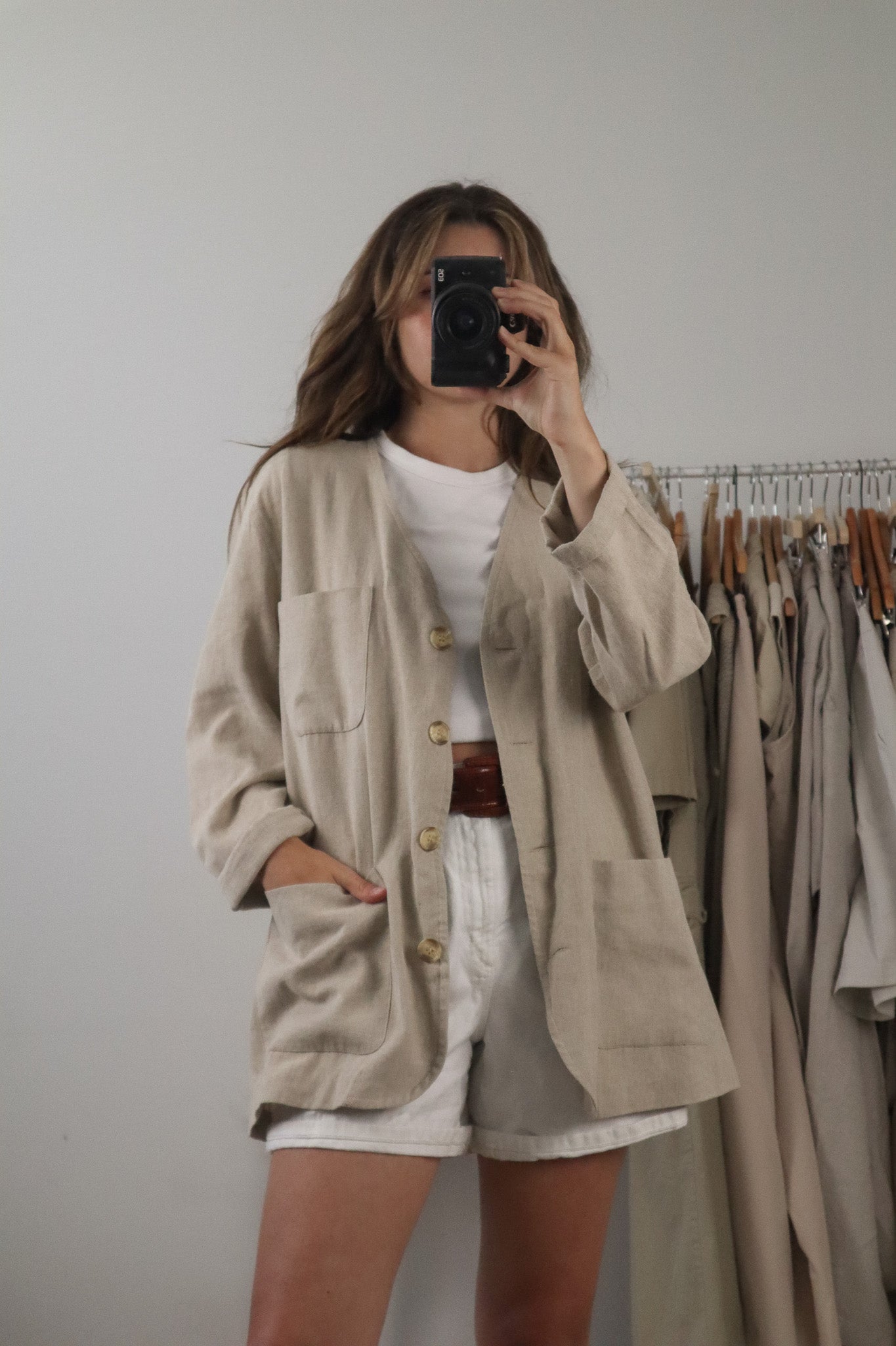 Vintage x Linen Blend Jacket (M/L)