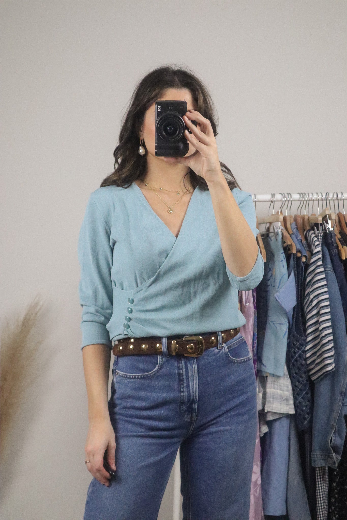 Vintage x 3/4 Sleeve Knit Top (M/L)