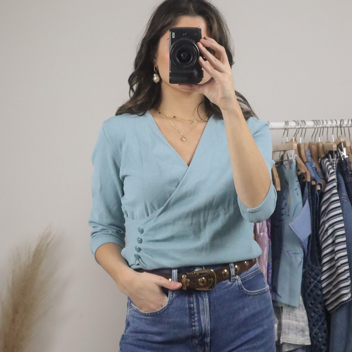 Vintage x 3/4 Sleeve Knit Top (M/L)