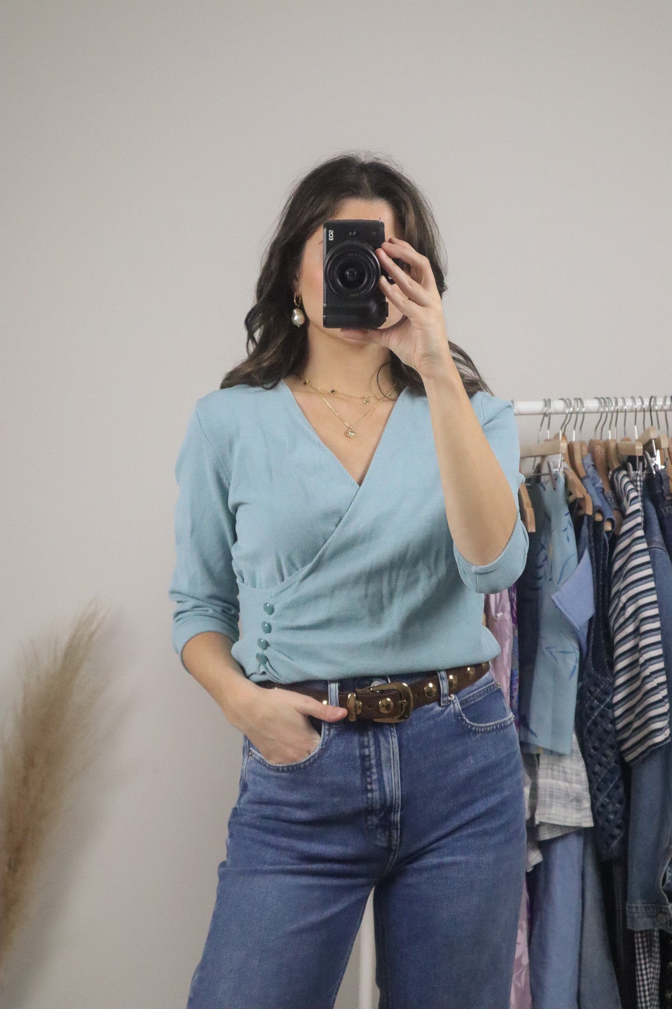Vintage x 3/4 Sleeve Knit Top (M/L)