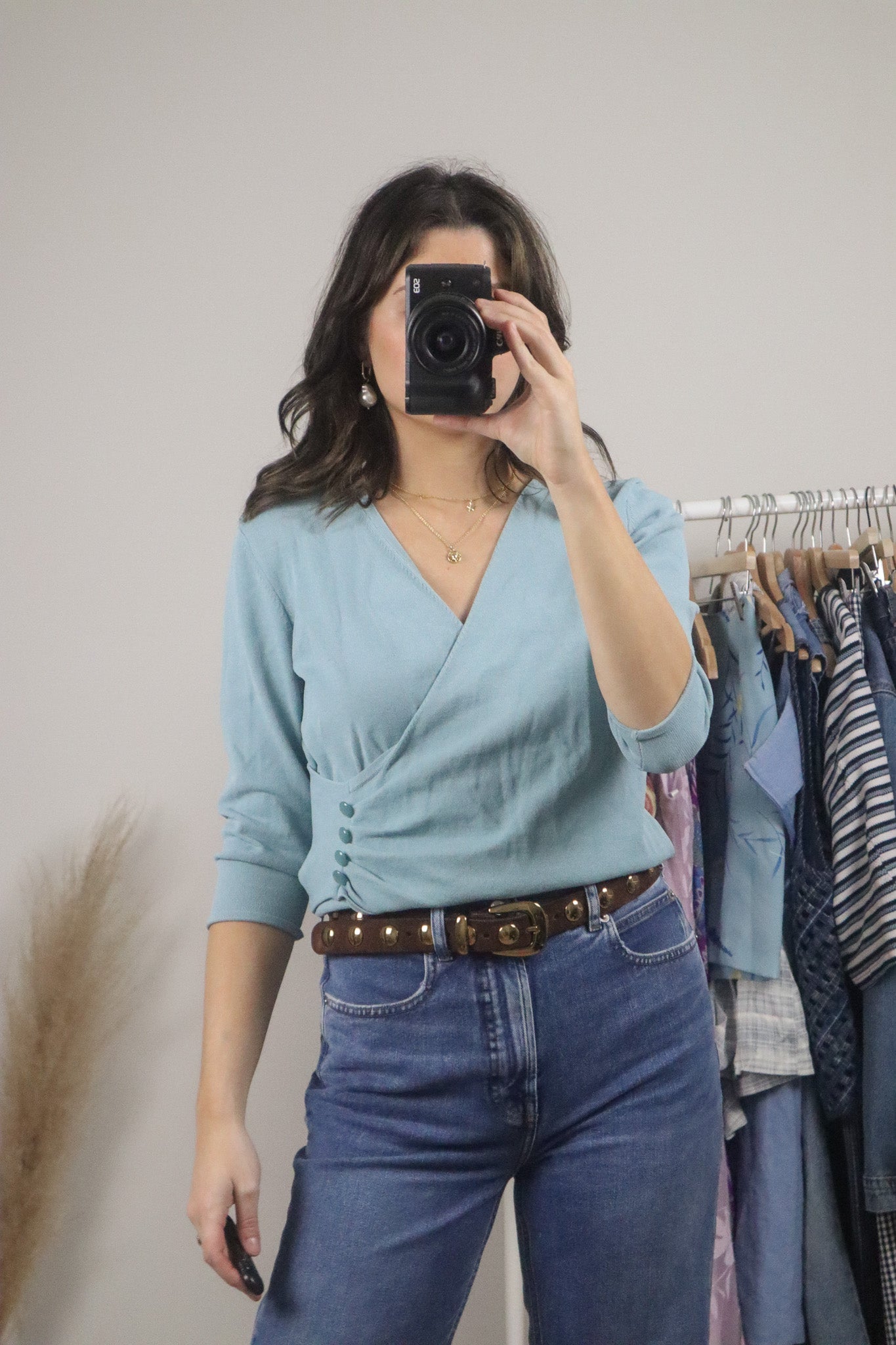 Vintage x 3/4 Sleeve Knit Top (M/L)