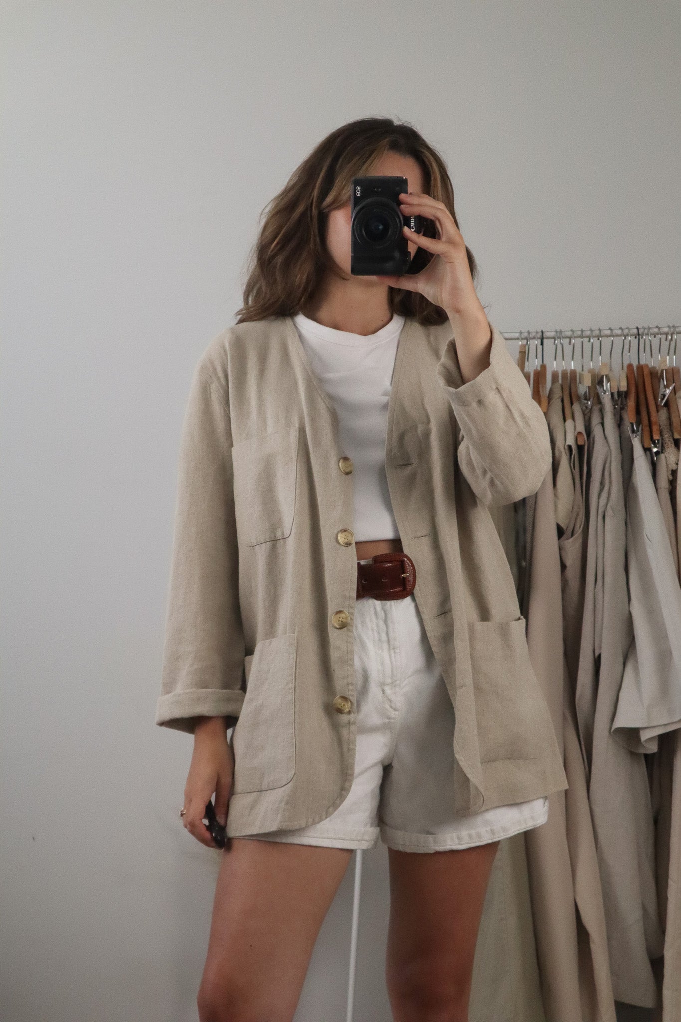 Vintage x Linen Blend Jacket (M/L)