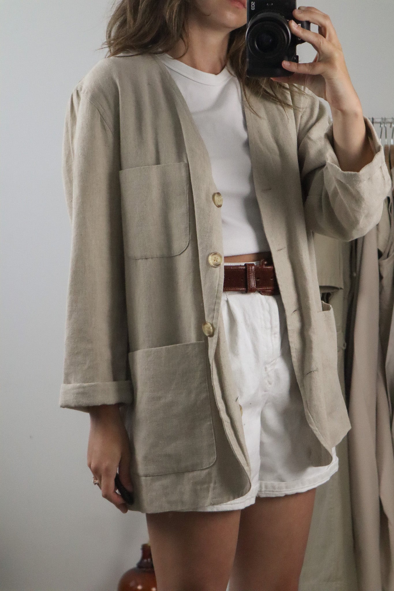 Vintage x Linen Blend Jacket (M/L)