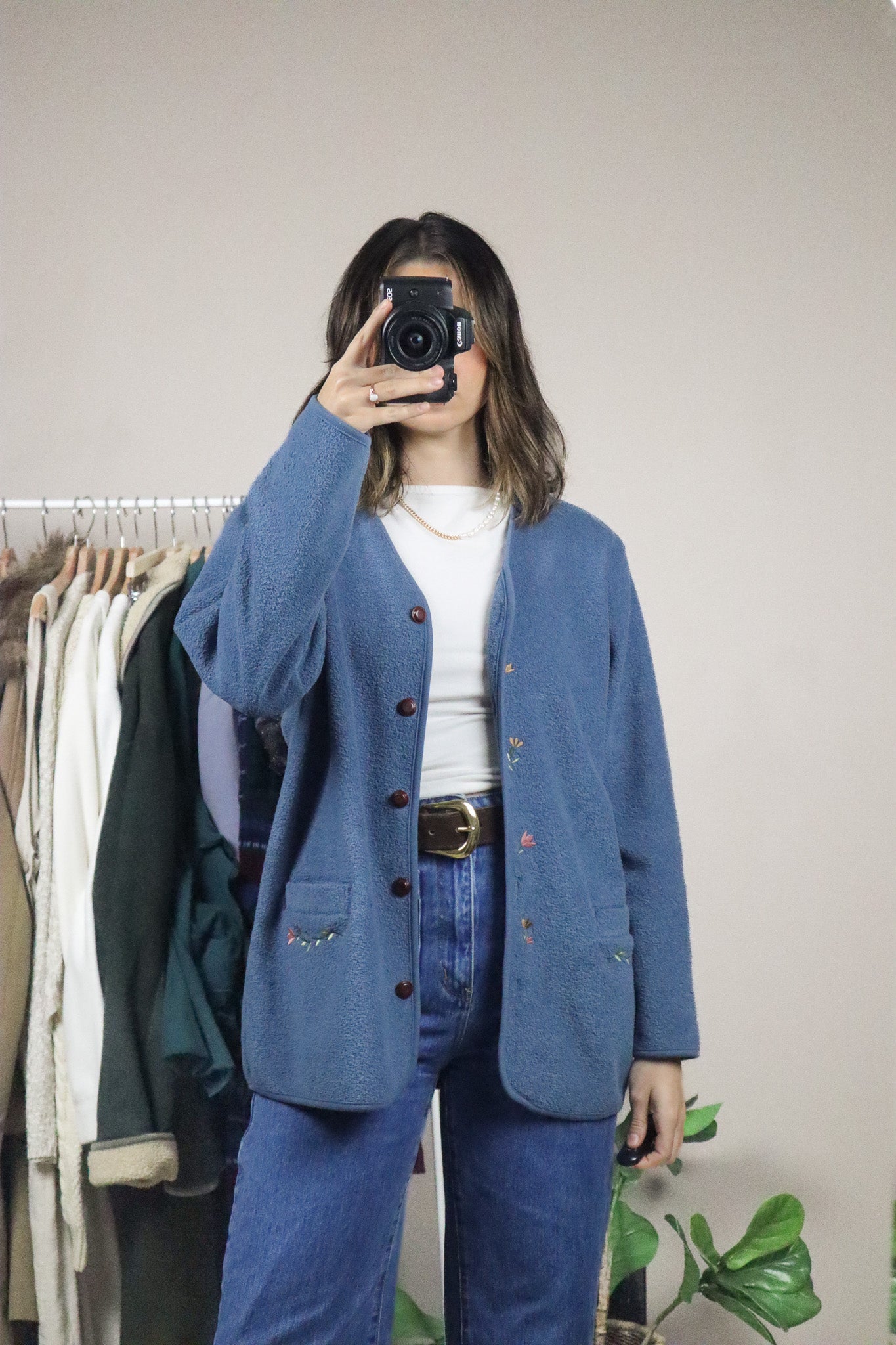 Vintage x Embroidered Fleece (S/M)