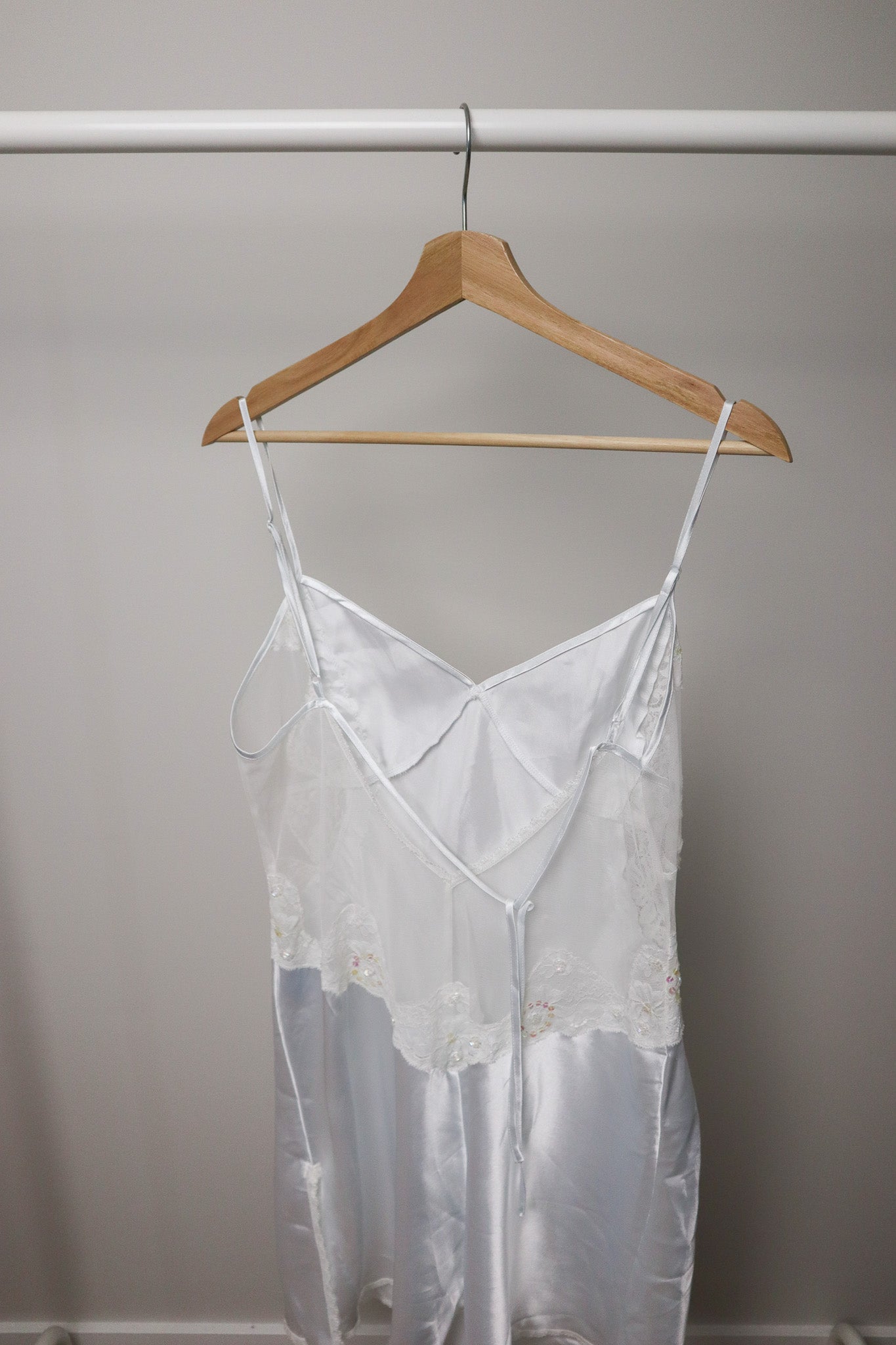 Vintage x Satin Mesh Slip Dress (M/L)