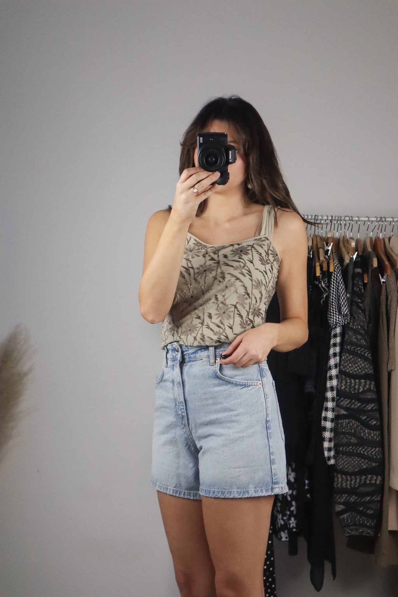 Made in Italy x Vintage x Floral Velvet Tank (M)