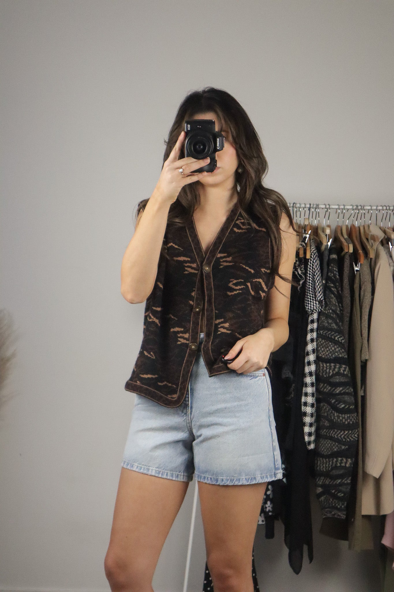 Vintage x Wool Blend Shimmer Vest (M)