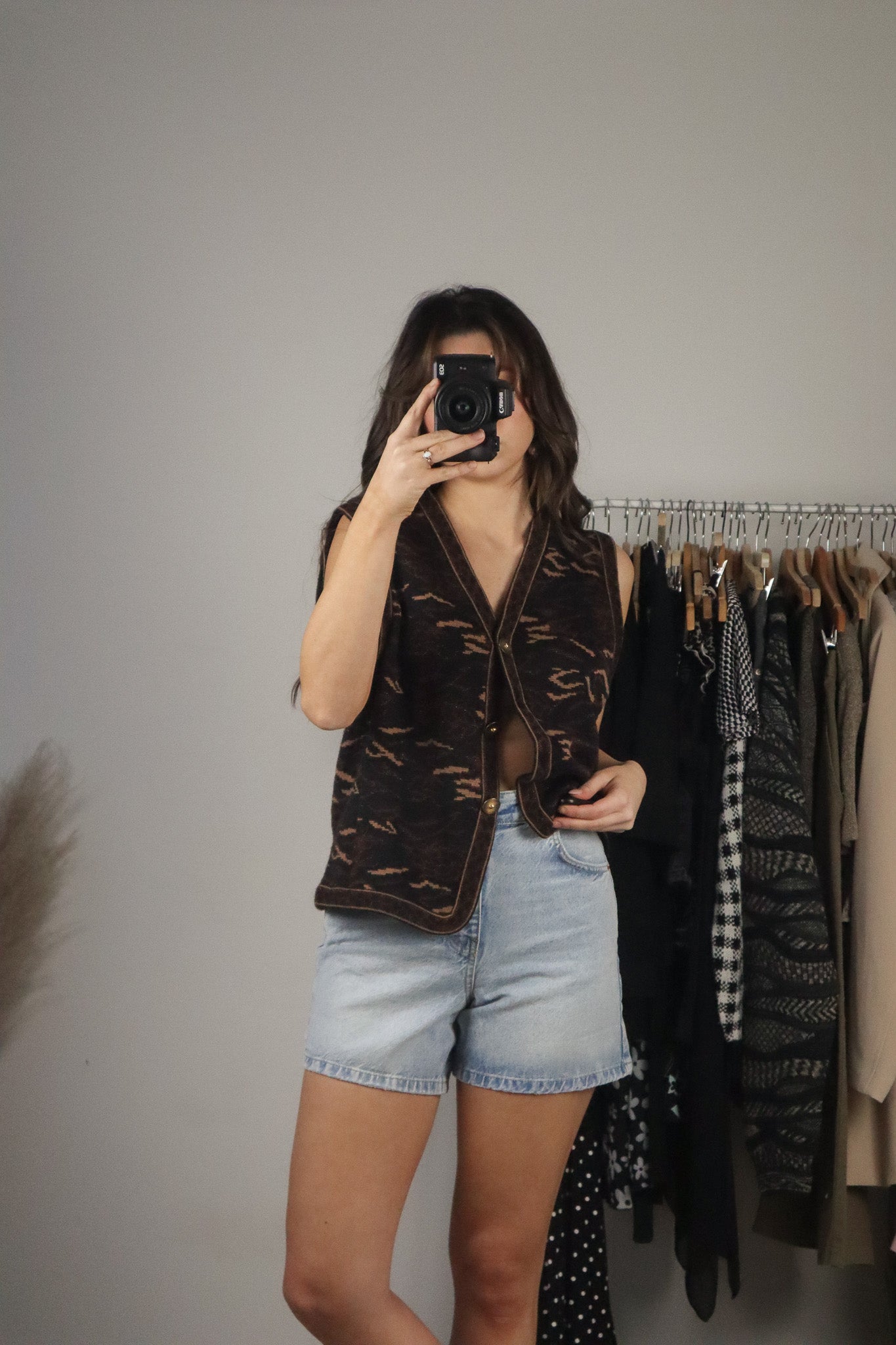 Vintage x Wool Blend Shimmer Vest (M)