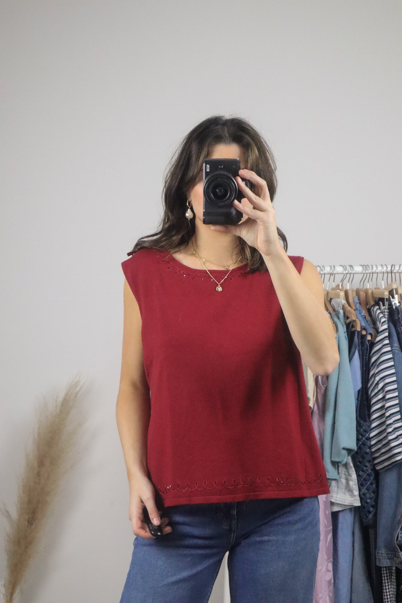 Vintage x Beaded Tank (L/XL)