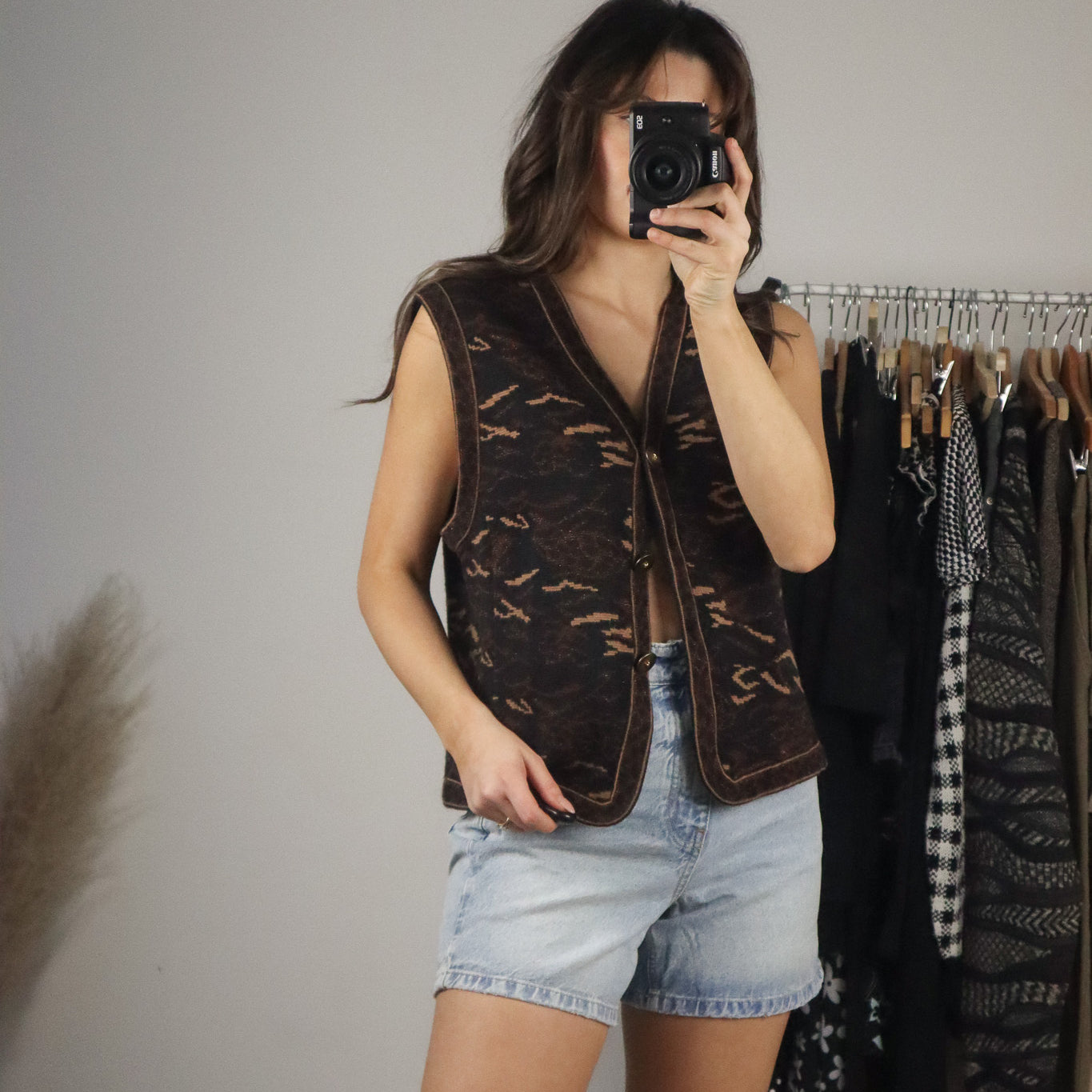 Vintage x Wool Blend Shimmer Vest (M)