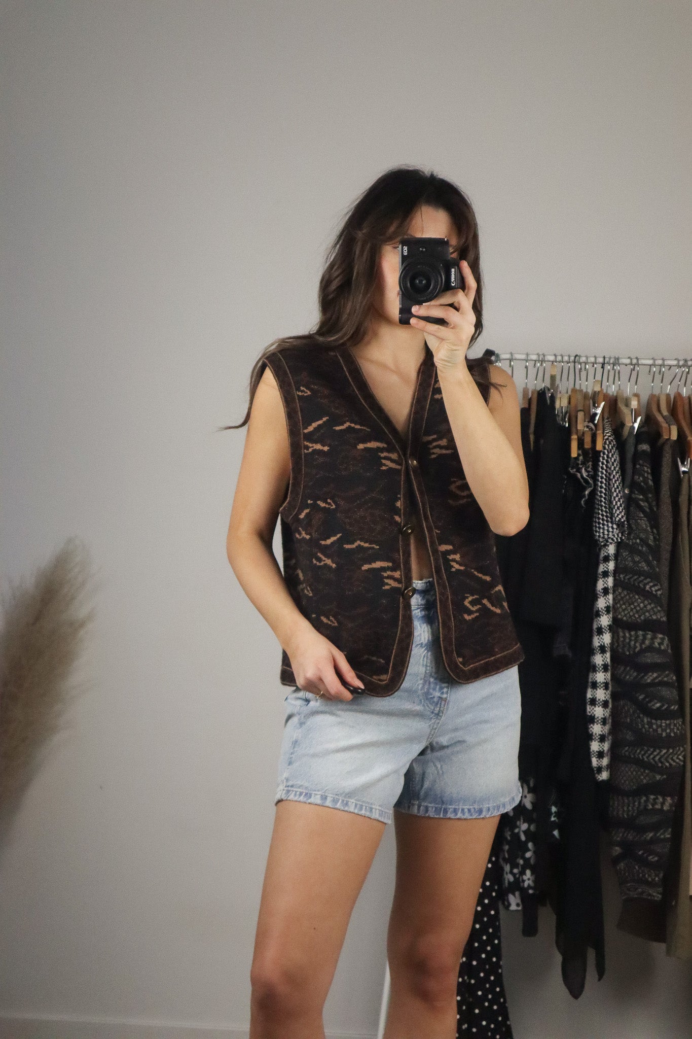 Vintage x Wool Blend Shimmer Vest (M)