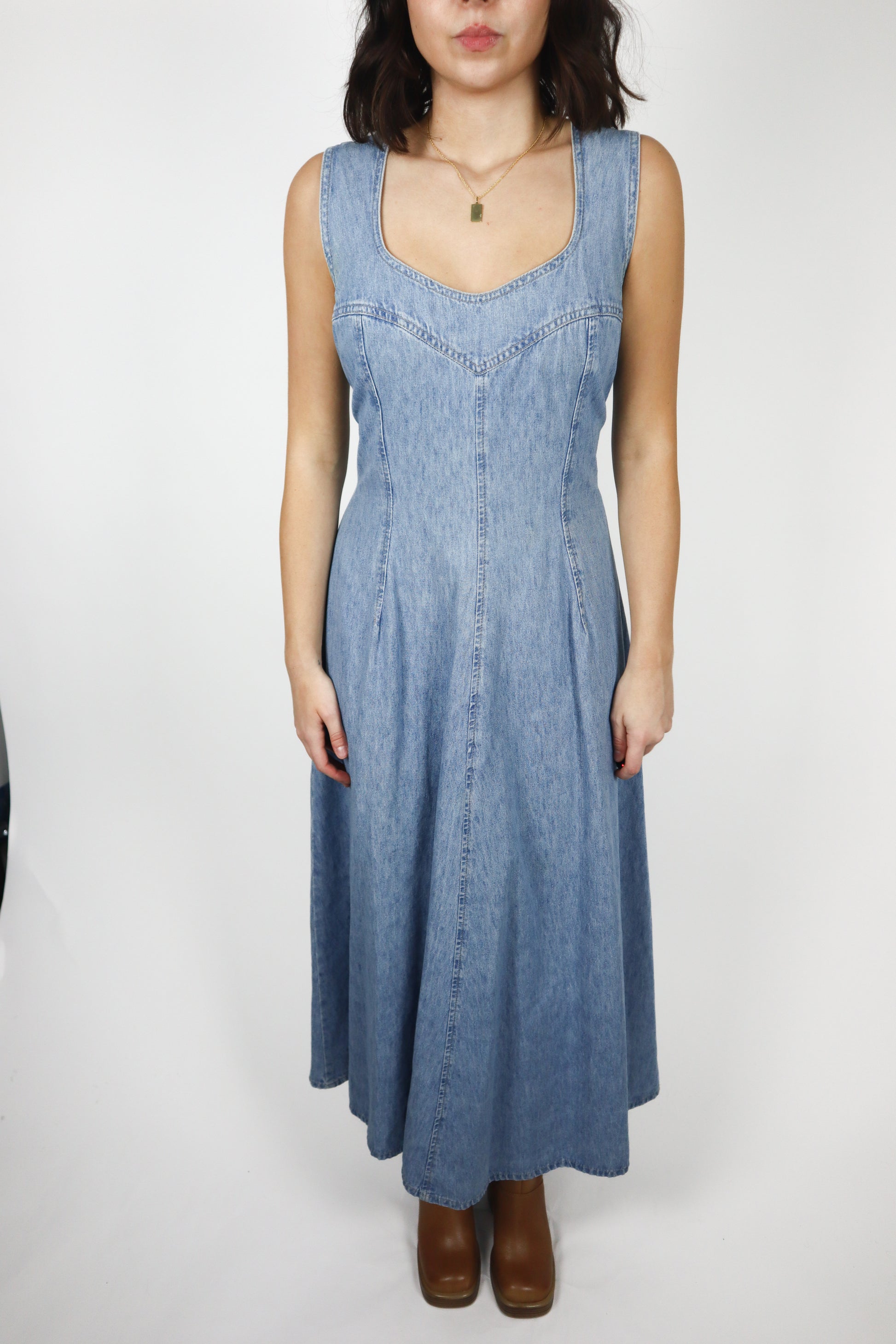 Vintage x Made in Canada x Denim Maxi Dress (M)