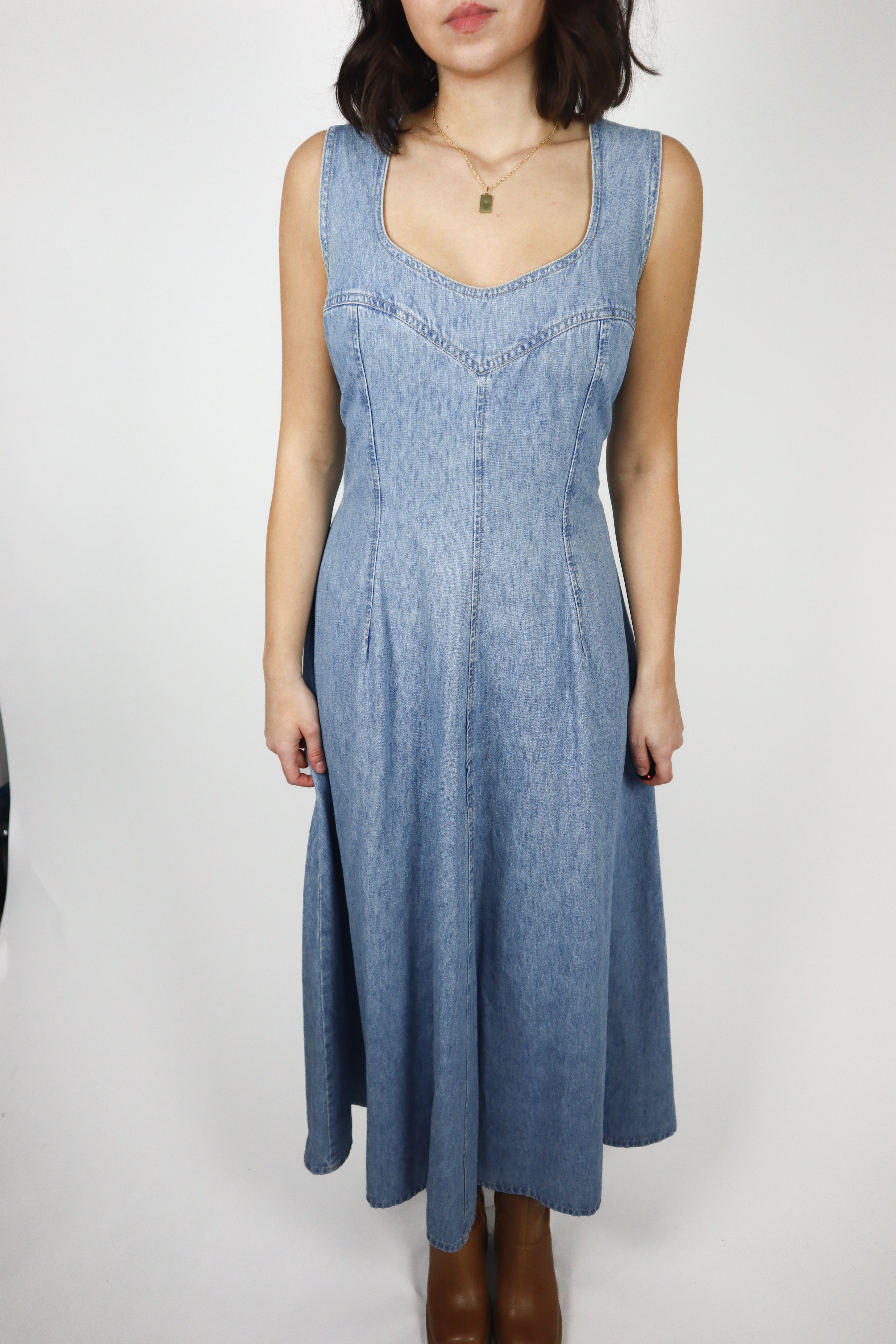 Vintage x Made in Canada x Denim Maxi Dress (M)