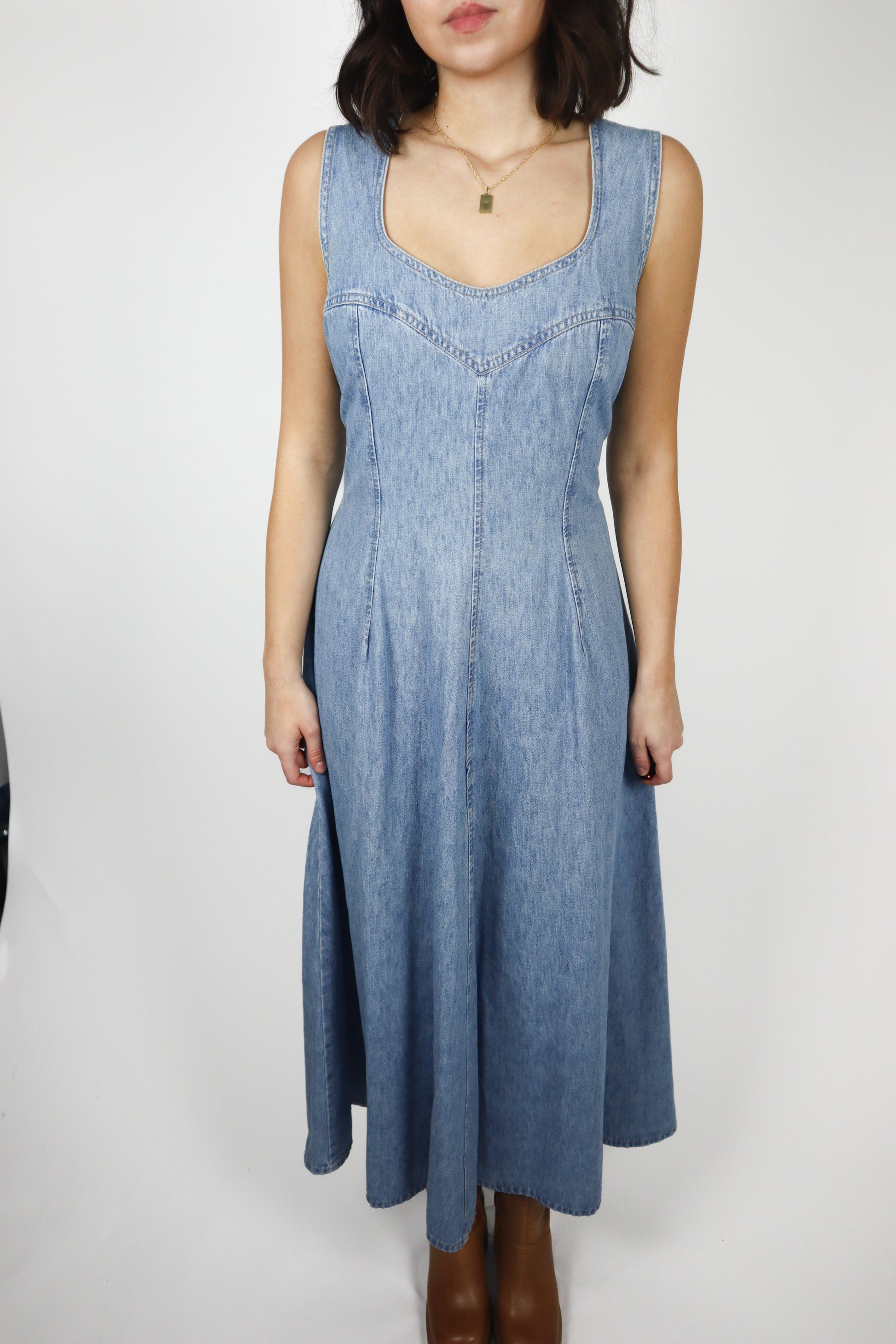 Vintage x Made in Canada x Denim Maxi Dress (M)