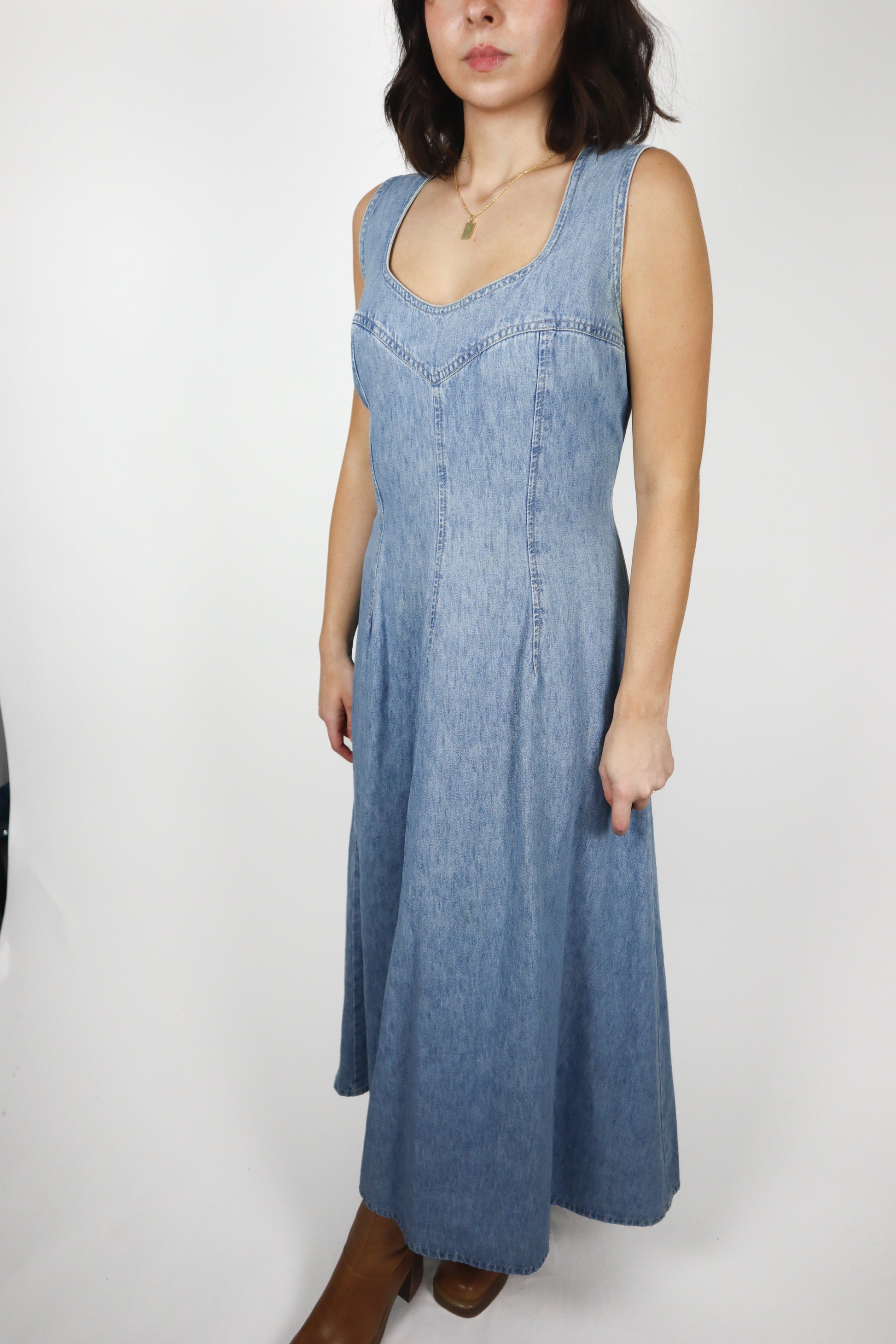 Vintage x Made in Canada x Denim Maxi Dress (M)