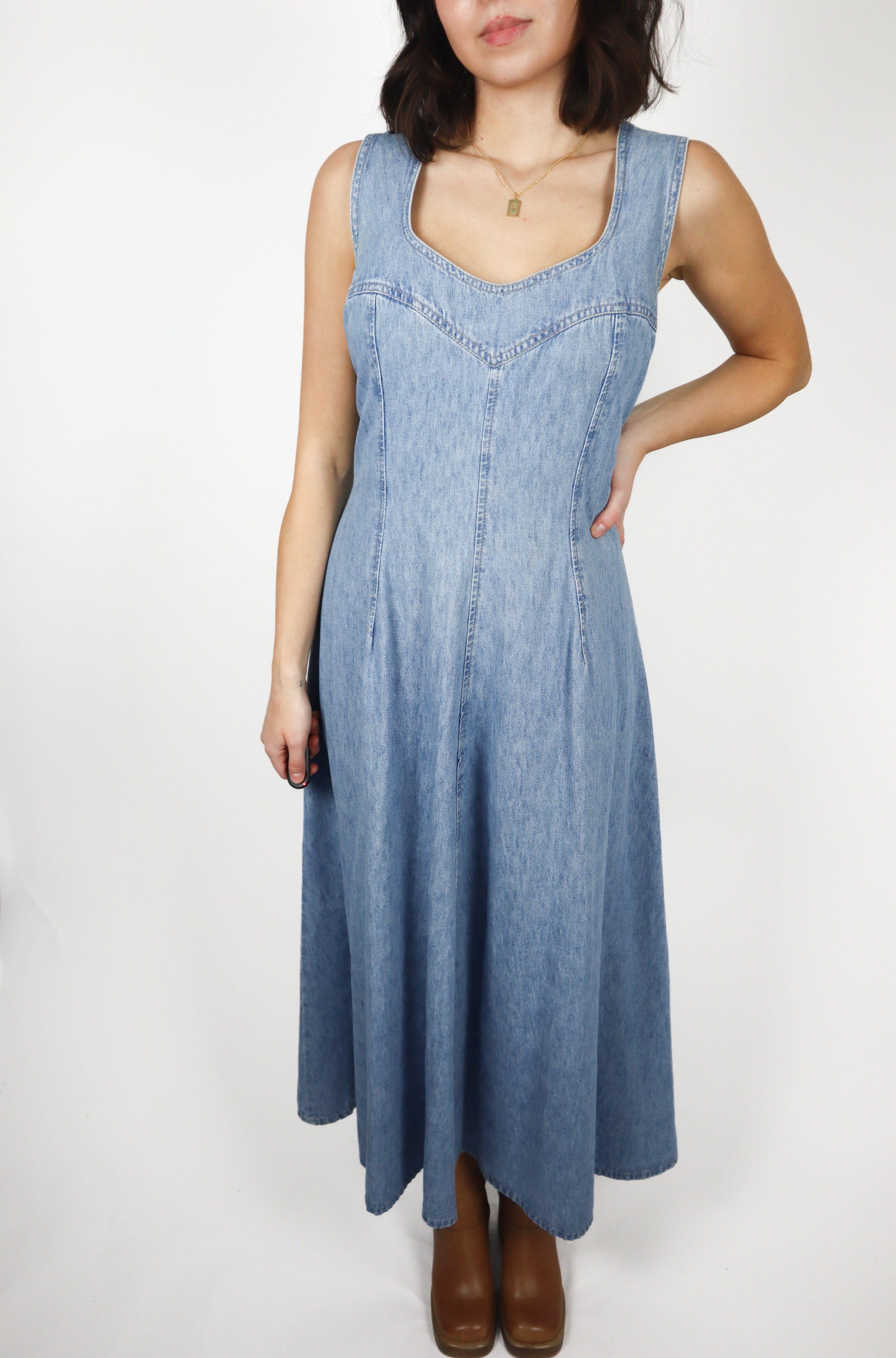 Vintage x Made in Canada x Denim Maxi Dress (M)