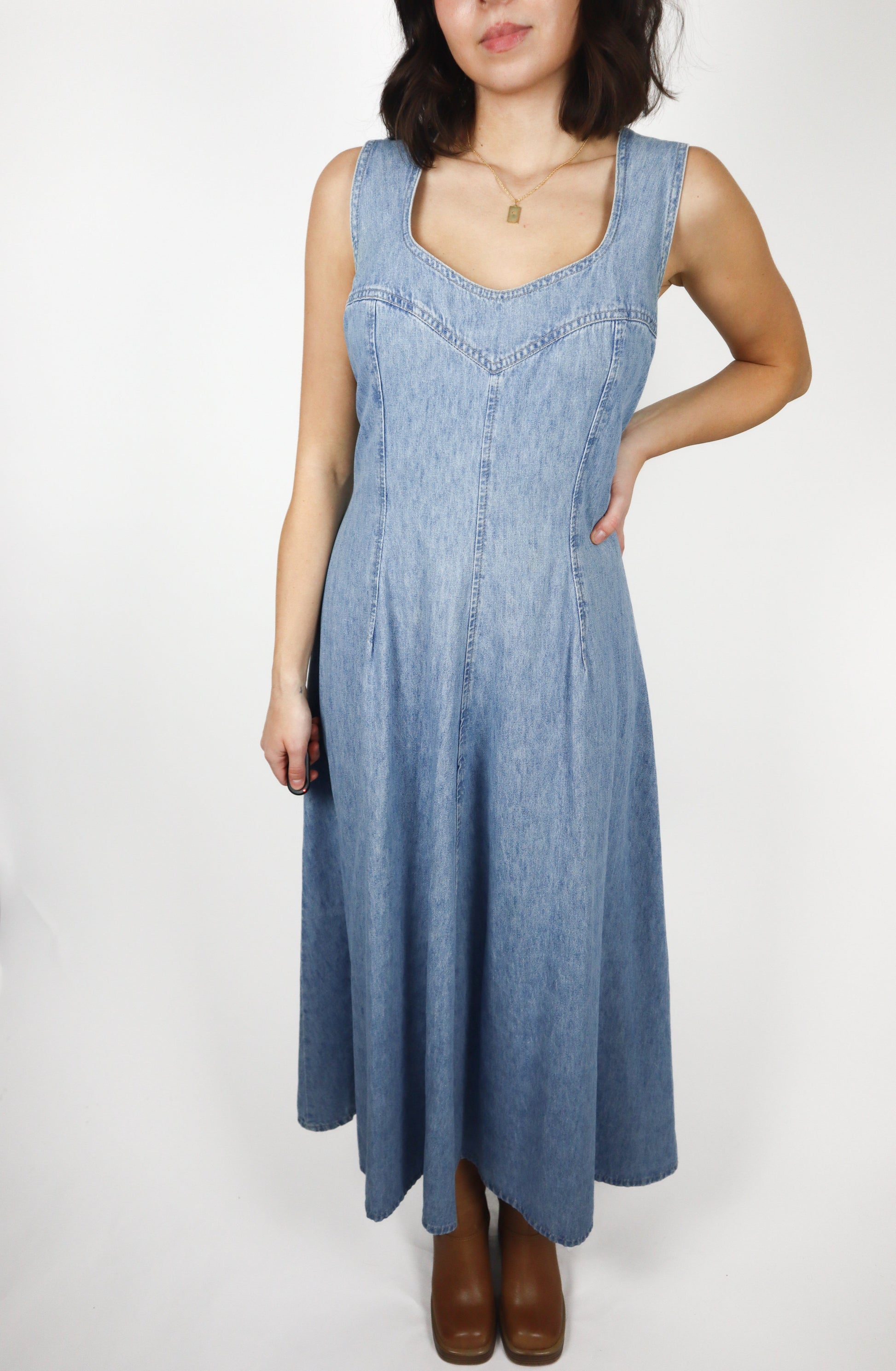 Vintage x Made in Canada x Denim Maxi Dress (M)