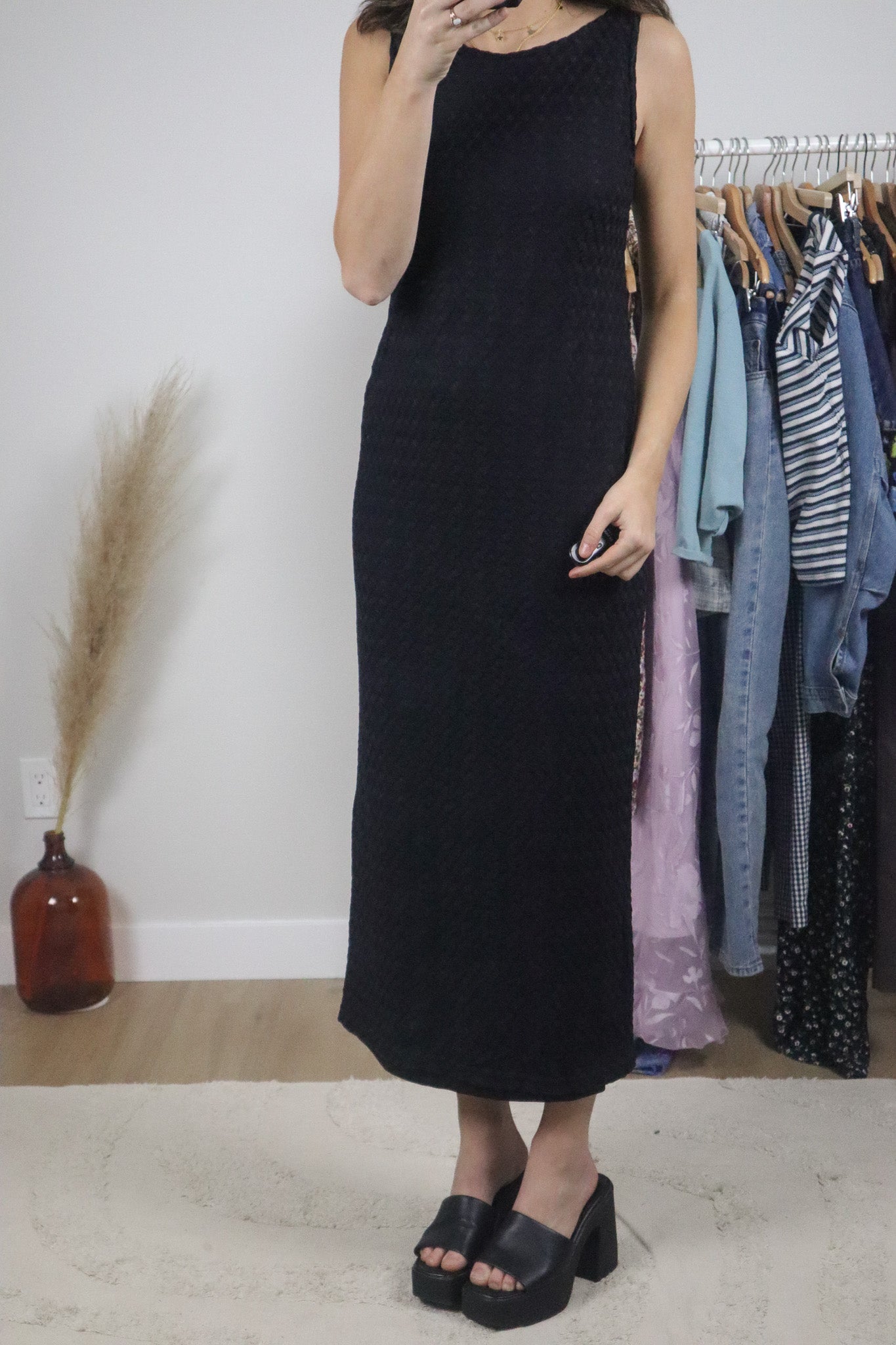 Made in Canada x Vintage x Lace Maxi Dress (M)