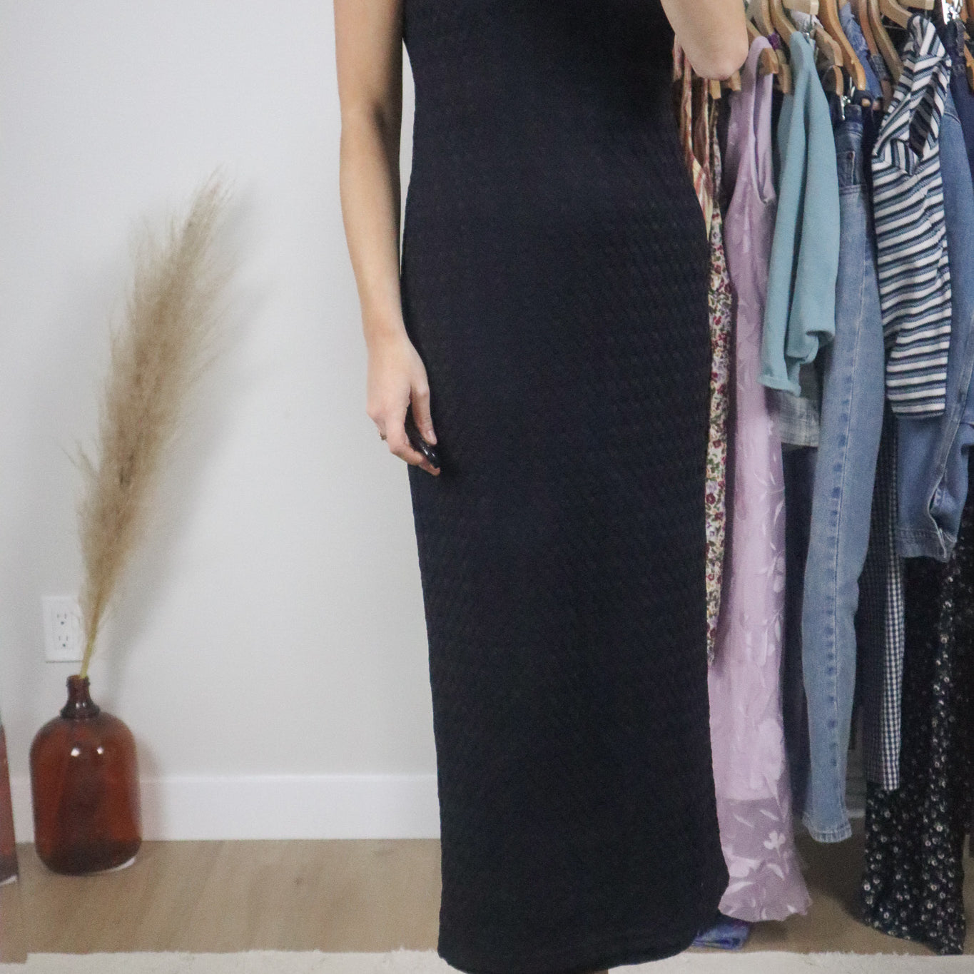Made in Canada x Vintage x Lace Maxi Dress (M)