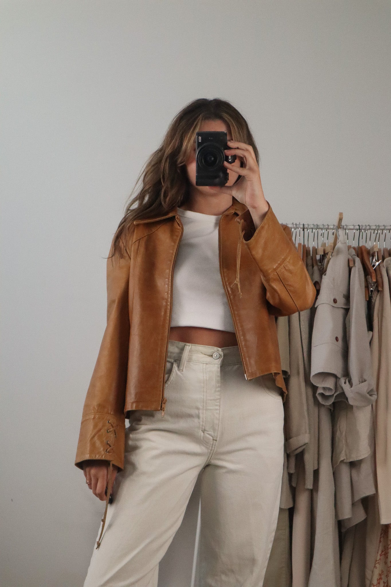 Made in Italy x Vintage x Leather Jacket (S/M)