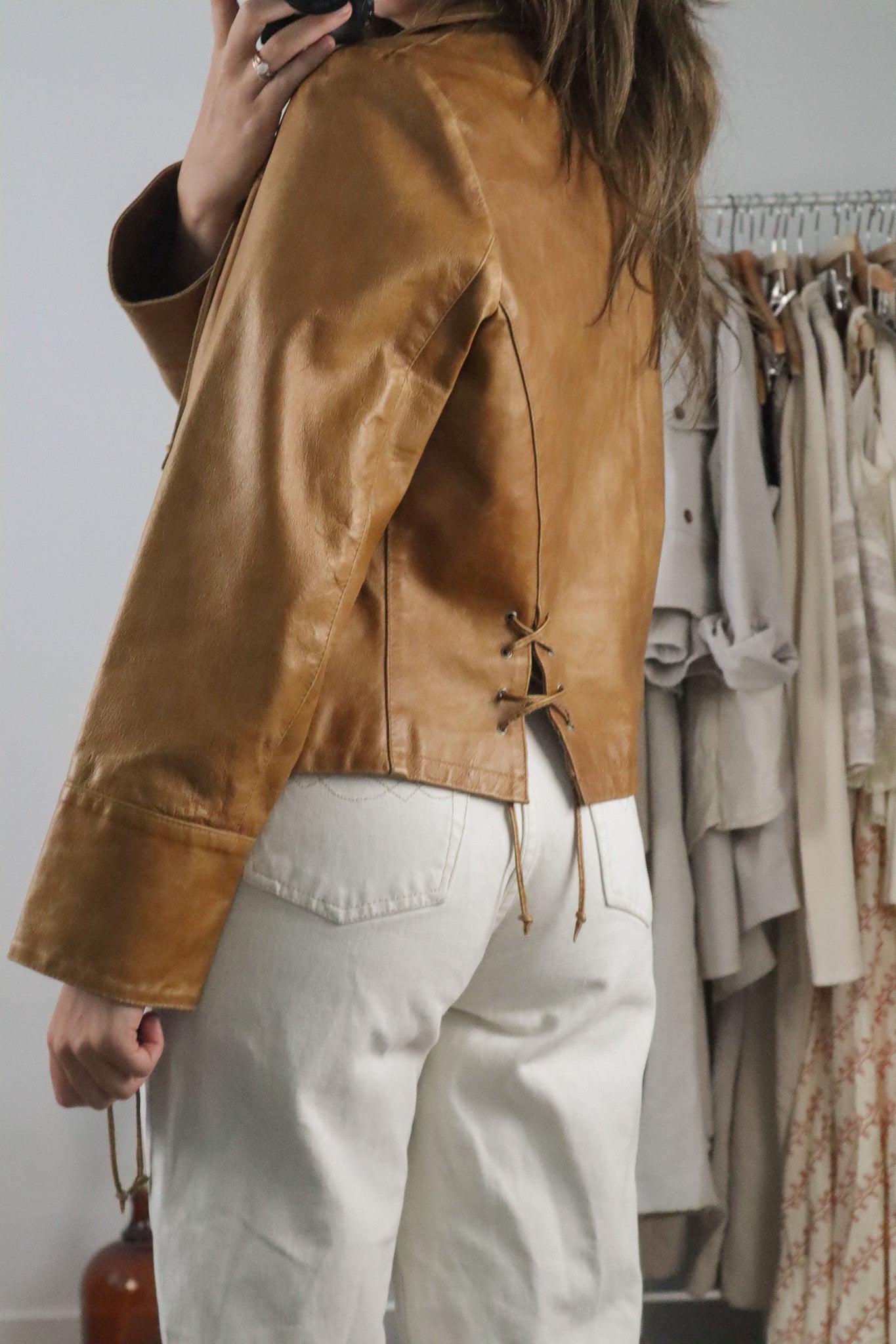 Made in Italy x Vintage x Leather Jacket (S/M)