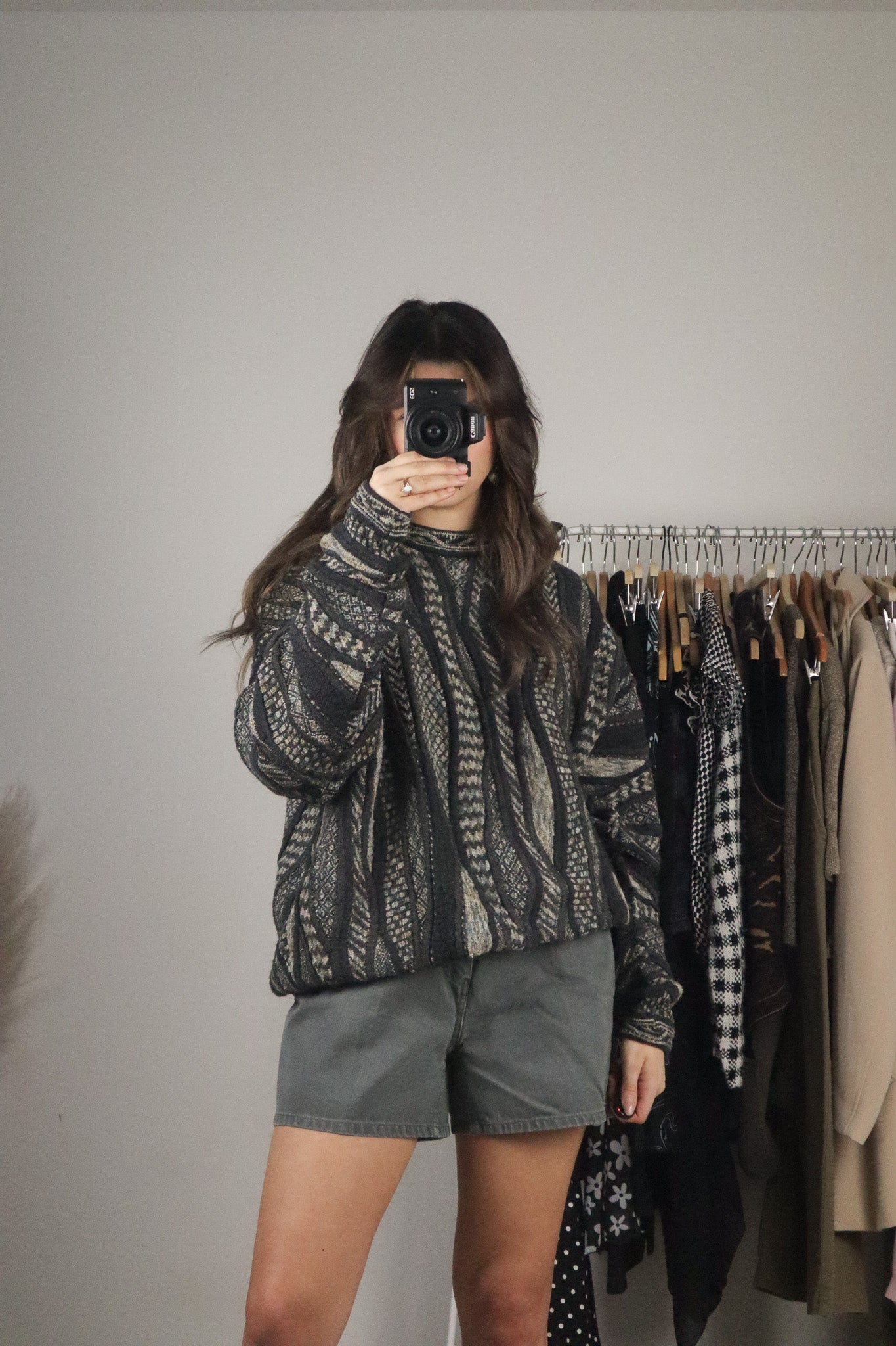 Made in Canada x Vintage x Wool Blend 3D Knit Sweater (L/XL)