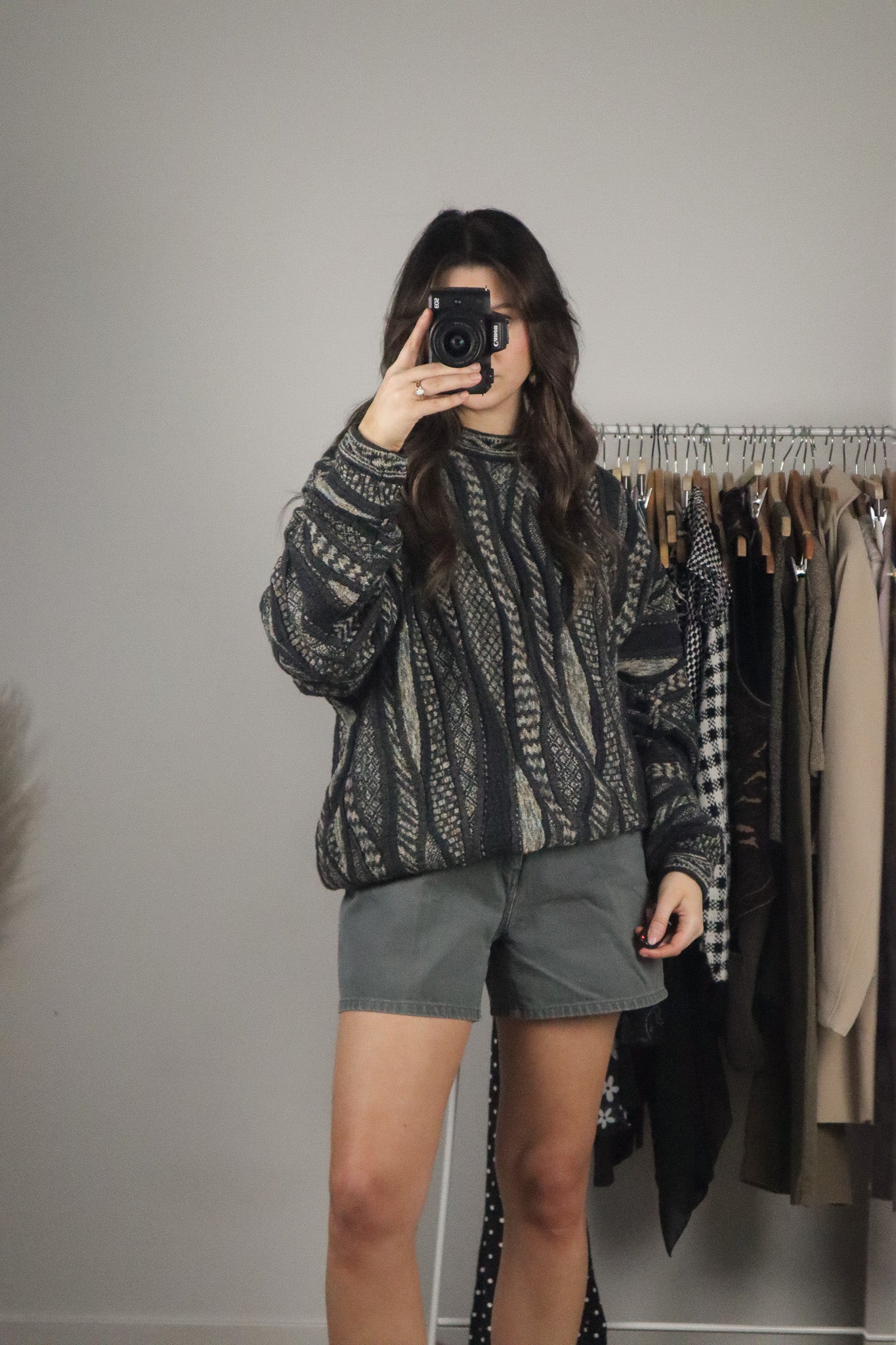 Made in Canada x Vintage x Wool Blend 3D Knit Sweater (L/XL)