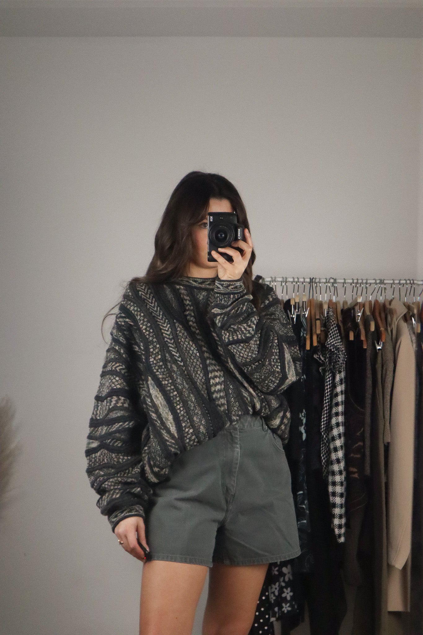 Made in Canada x Vintage x Wool Blend 3D Knit Sweater (L/XL)