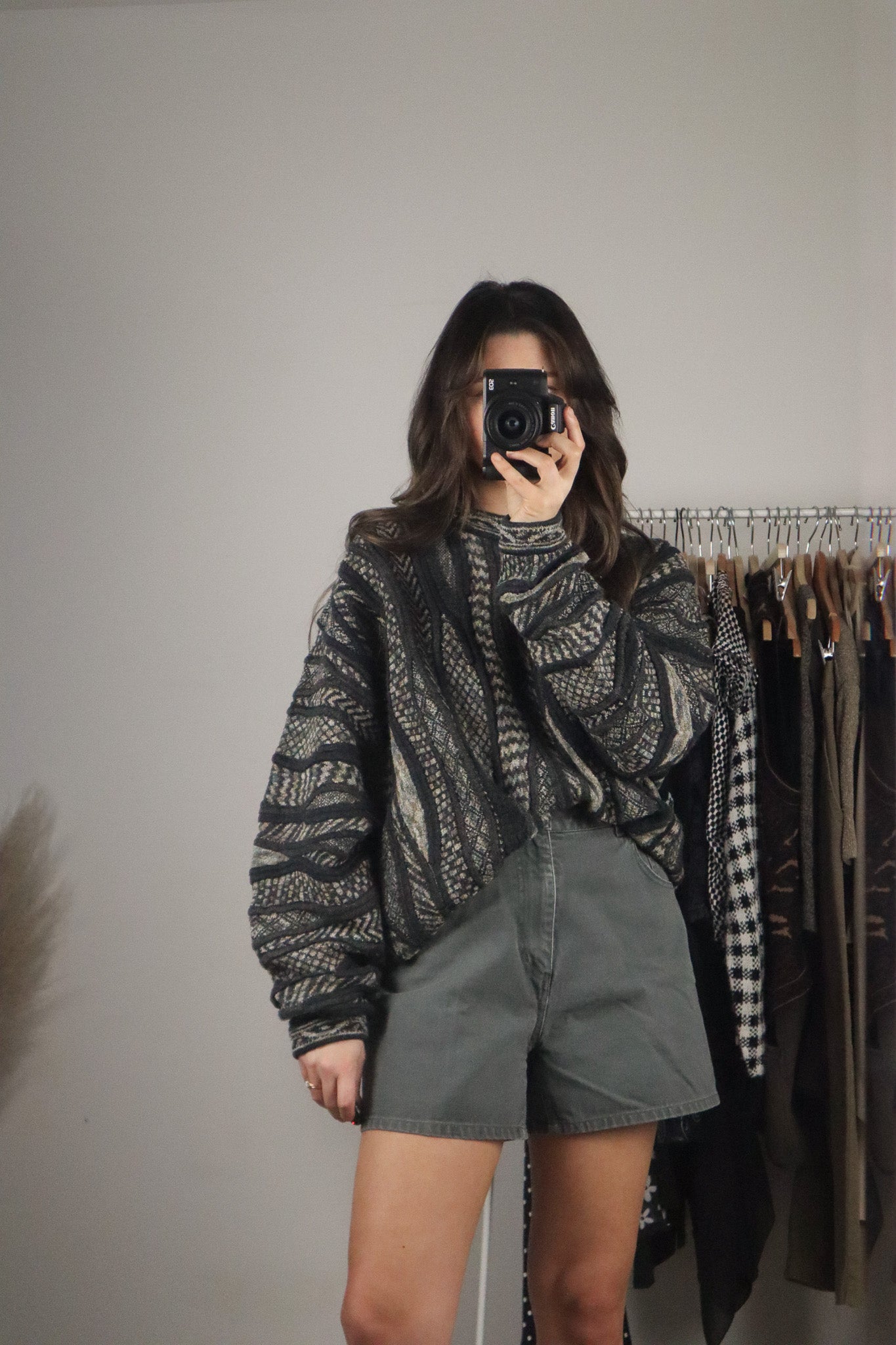 Made in Canada x Vintage x Wool Blend 3D Knit Sweater (L/XL)